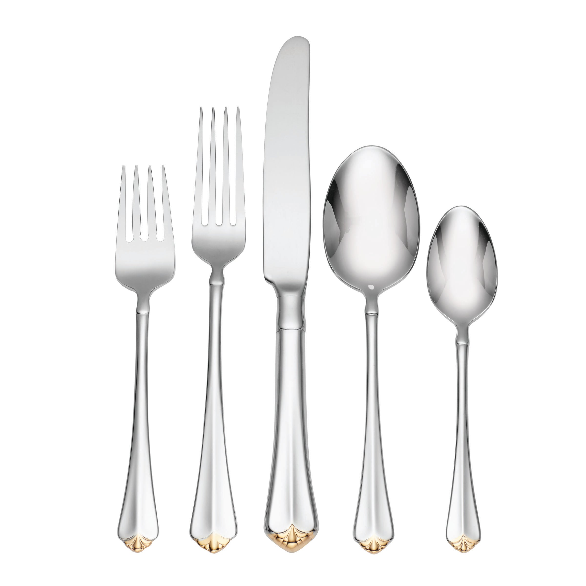 20-Piece Gold-Tip Flatware Set for Everyday & Formal Dining | Golden Juilliard
