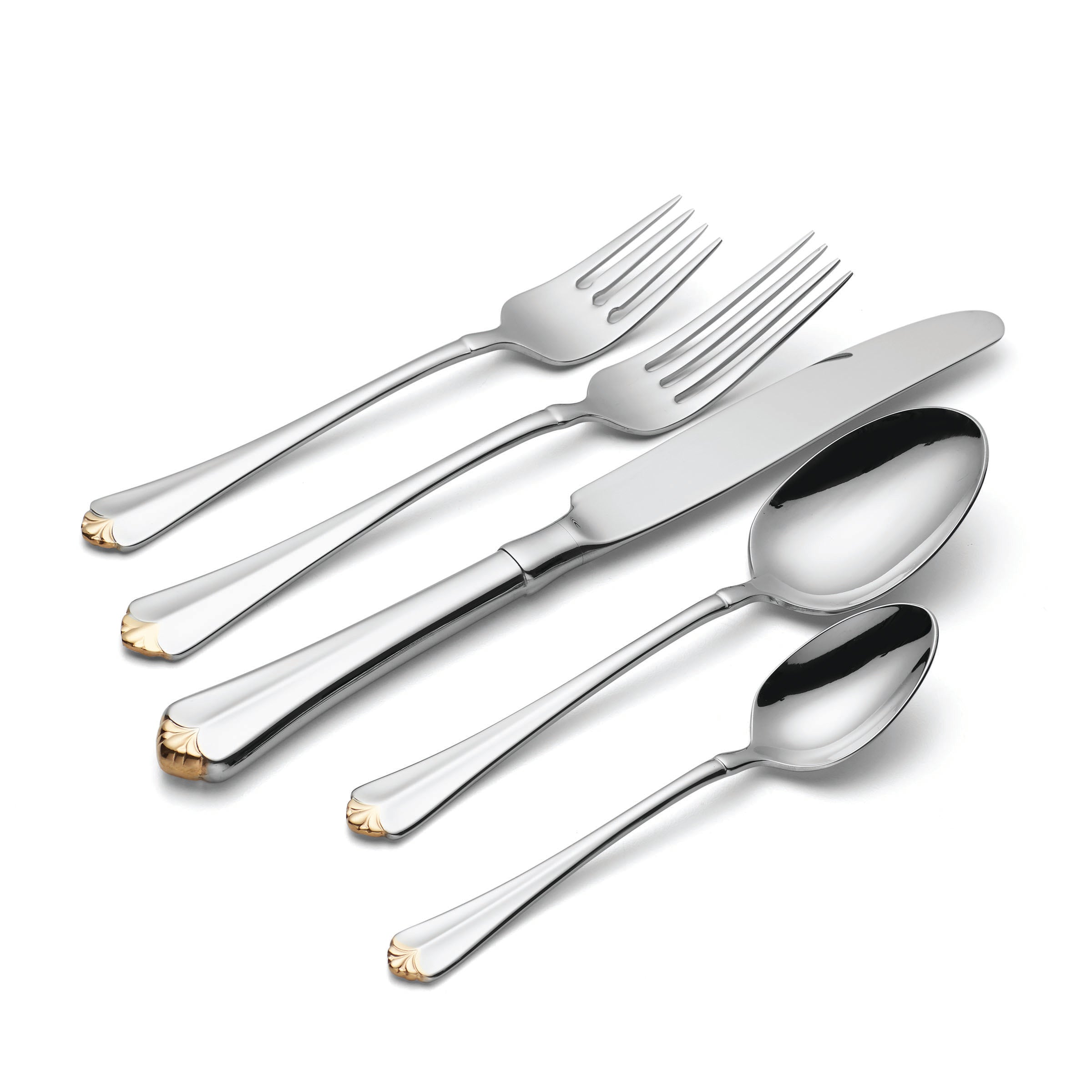 20-Piece Gold-Tip Flatware Set for Everyday & Formal Dining | Golden Juilliard
