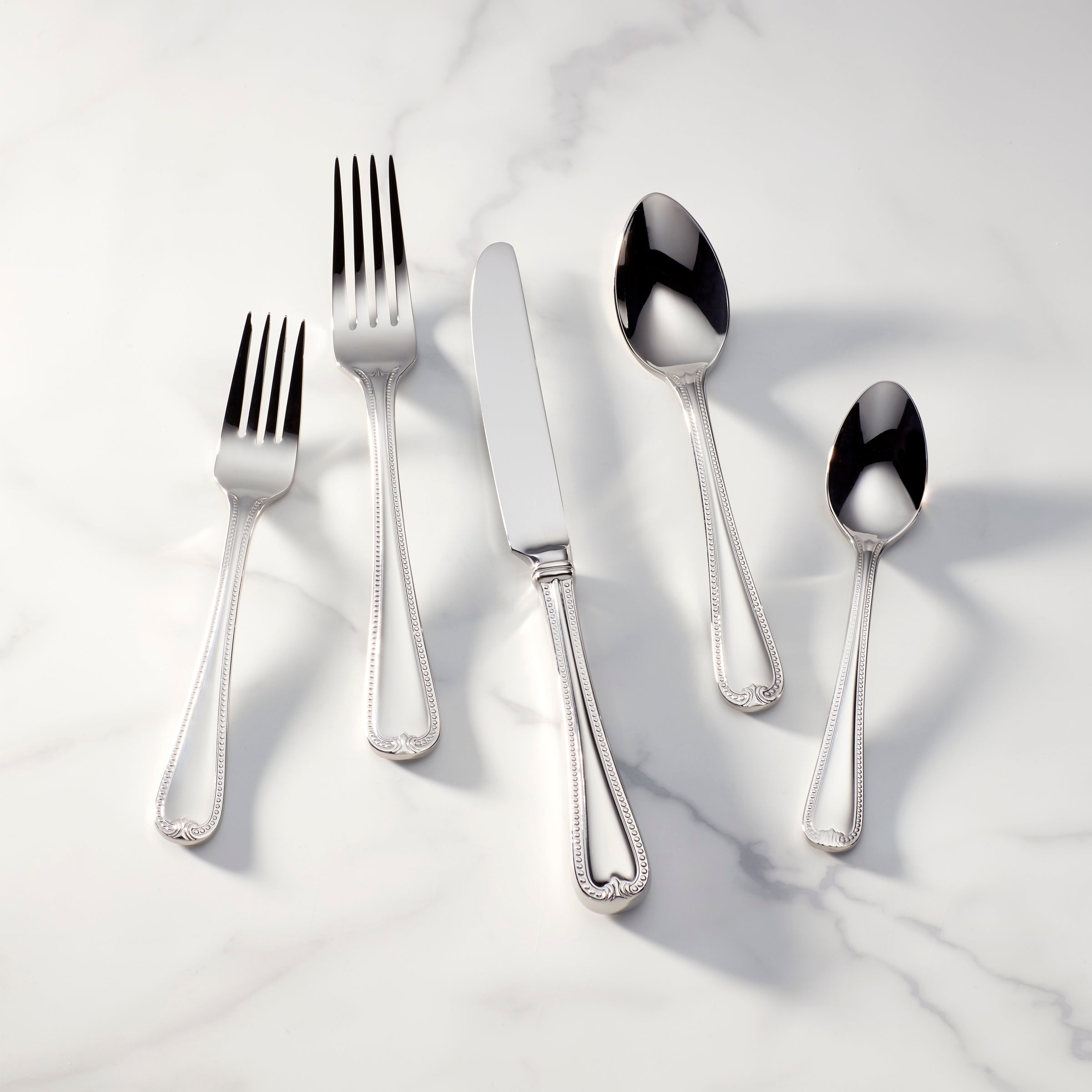 Vintage Jewel 5-Piece Stainless Steel Cutlery Set | Dishwasher-Safe