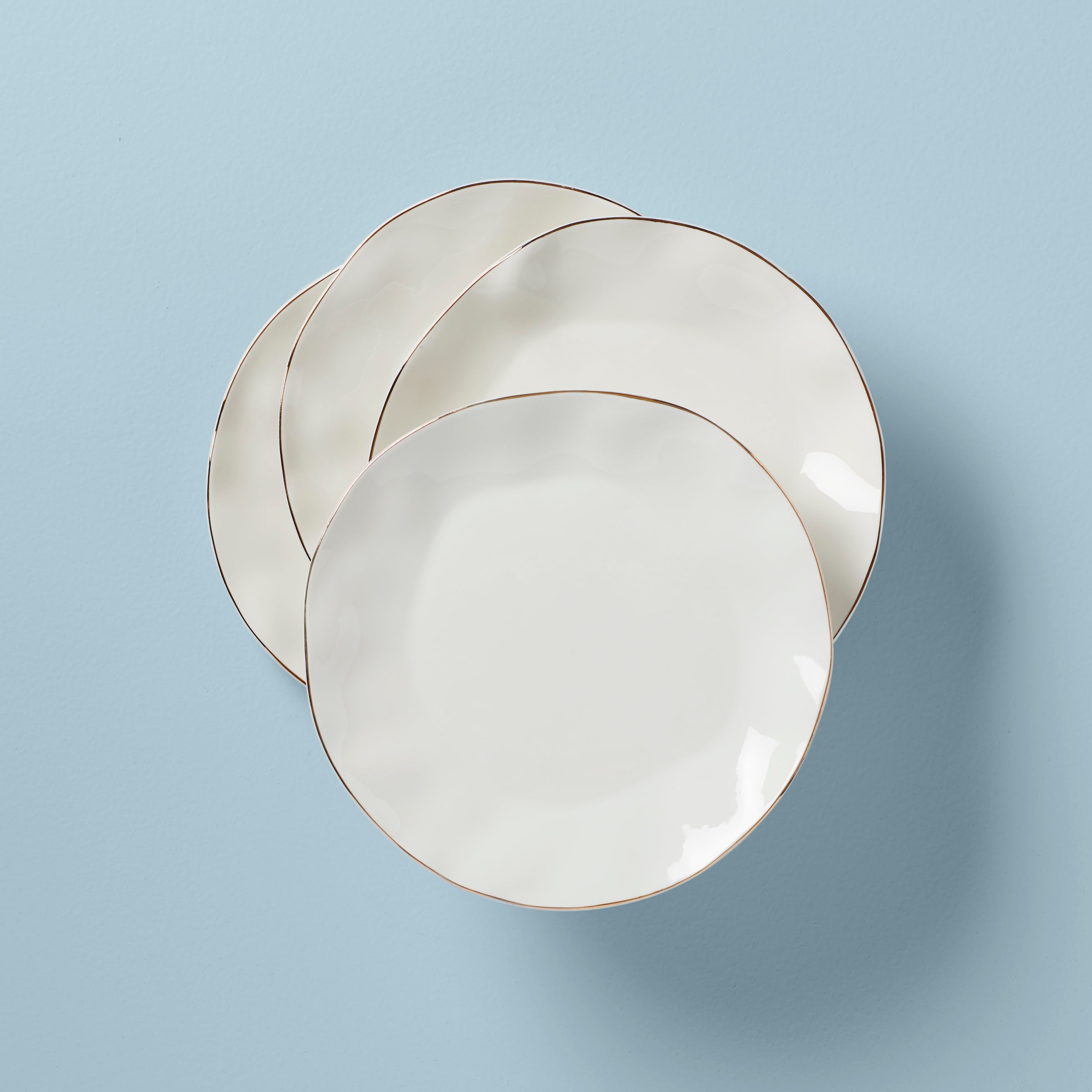 Blue Bay Ikat Porcelain Dinner Plates - Set of 4 | Dishwasher & Microwave Safe