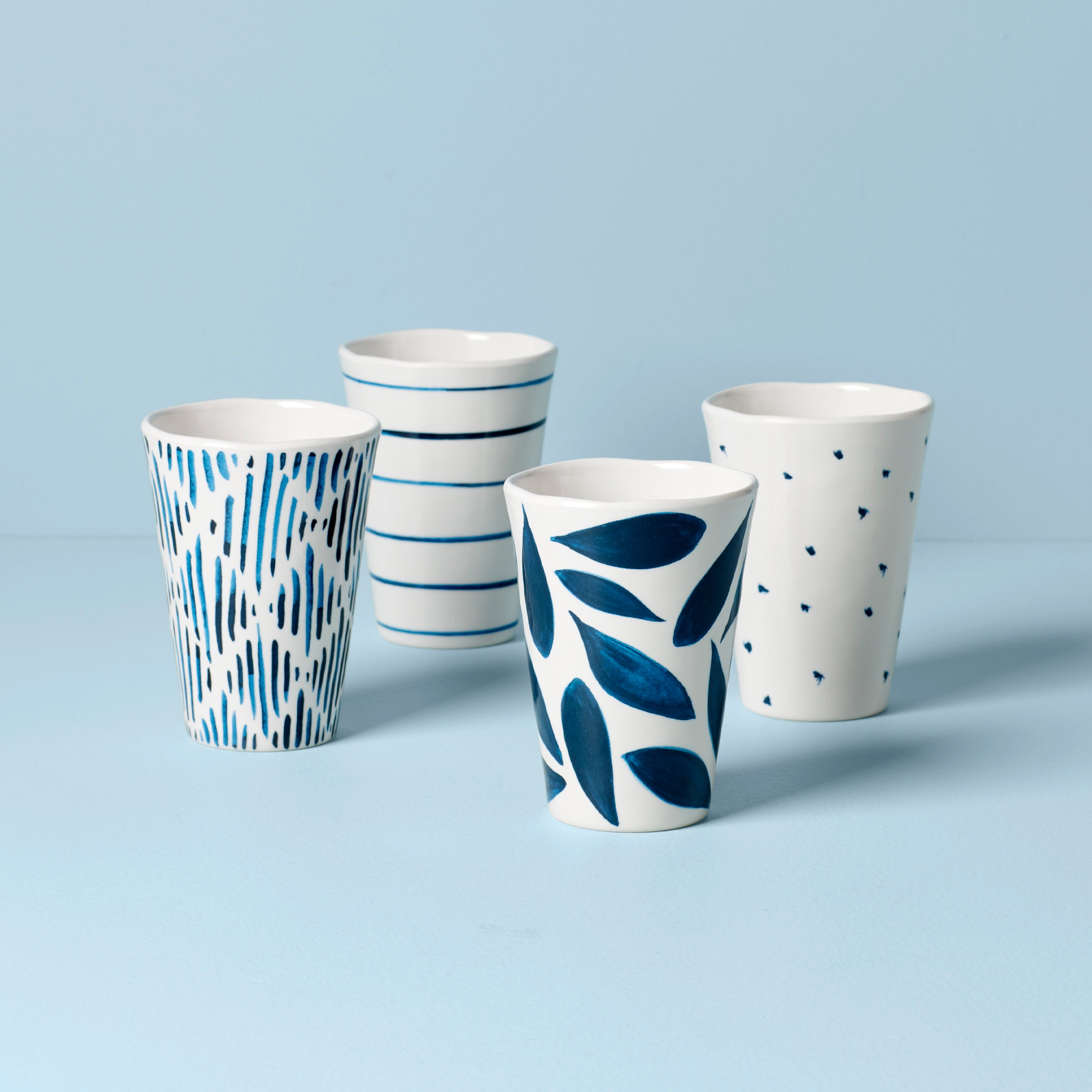 Melamine Tumblers Set of 4 for Poolside & Daily Use | Blue Bay