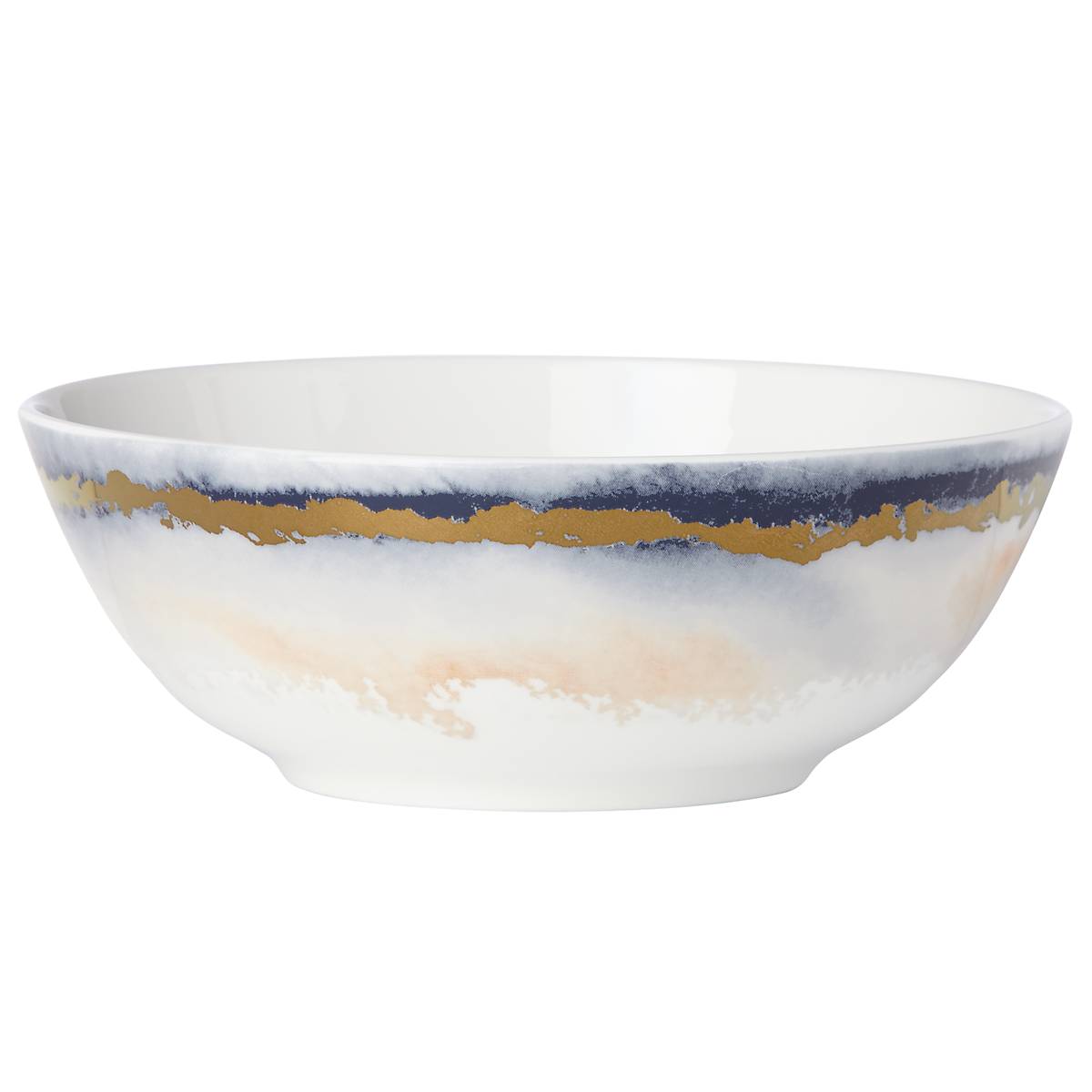Watercolor Summer Place Setting Bowl with Gold Details | Radiance Tableware