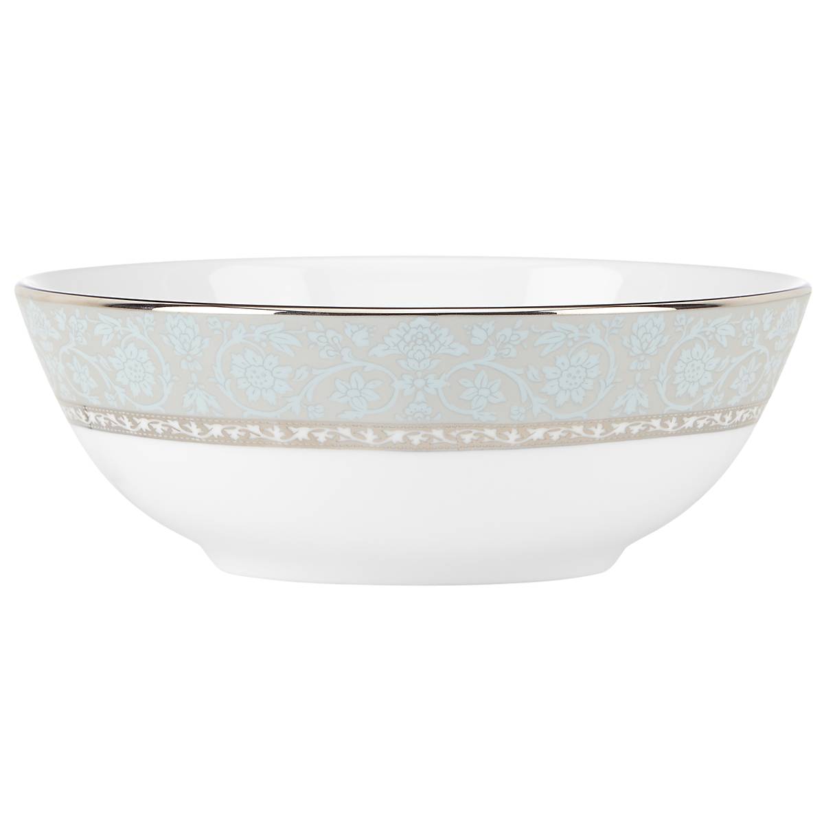 Sky Blue Floral Bone China Bowl | Westmore Place Setting