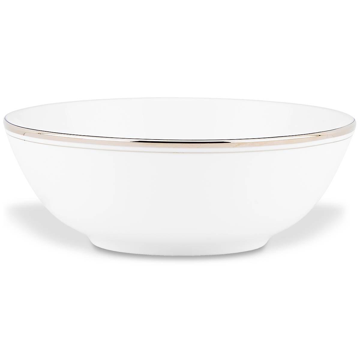 Platinum-Accented Bone China Soup Bowl | Kate Spade Library Lane