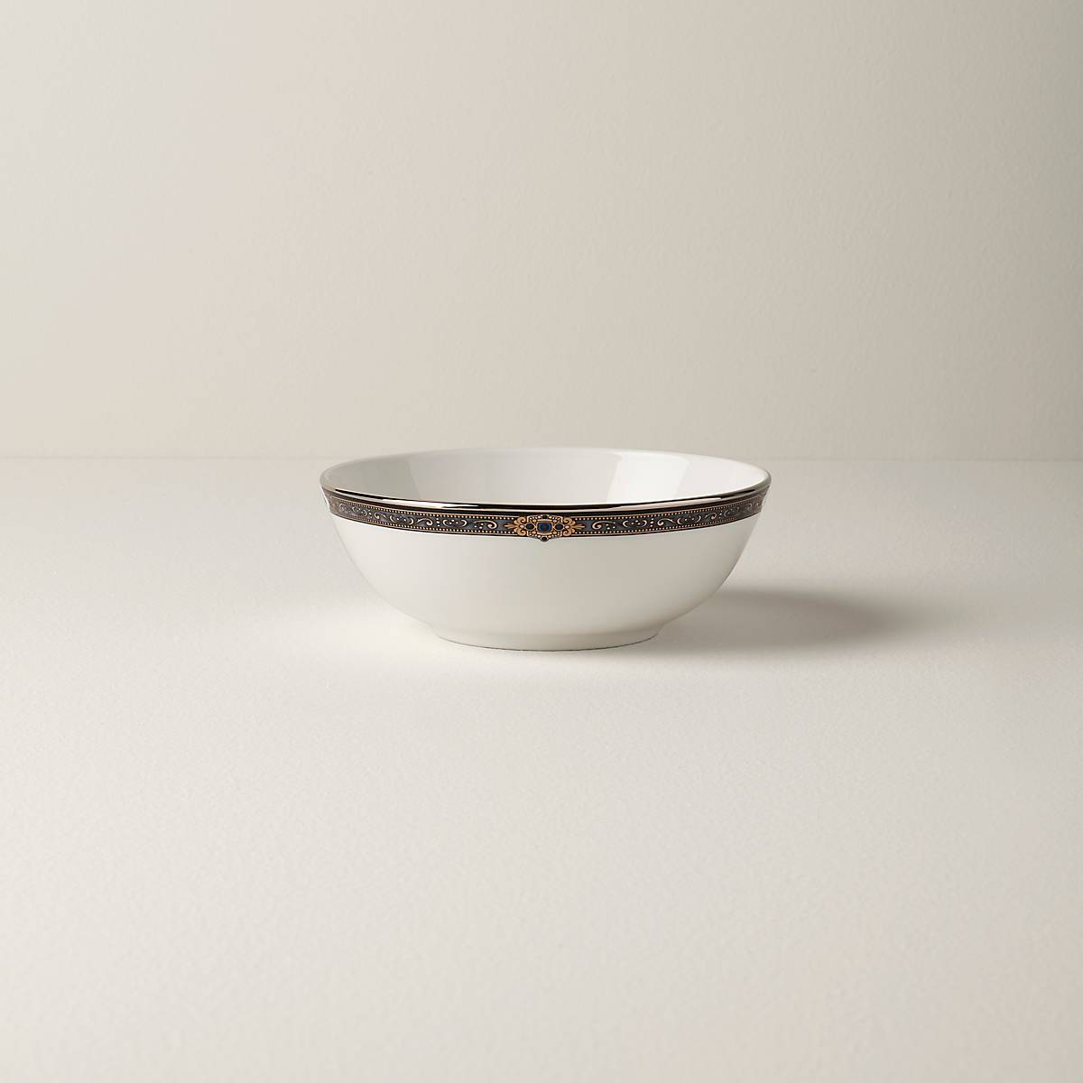 Vintage Jewel Bone China Bowl with Platinum & Gold Accents | Lenox