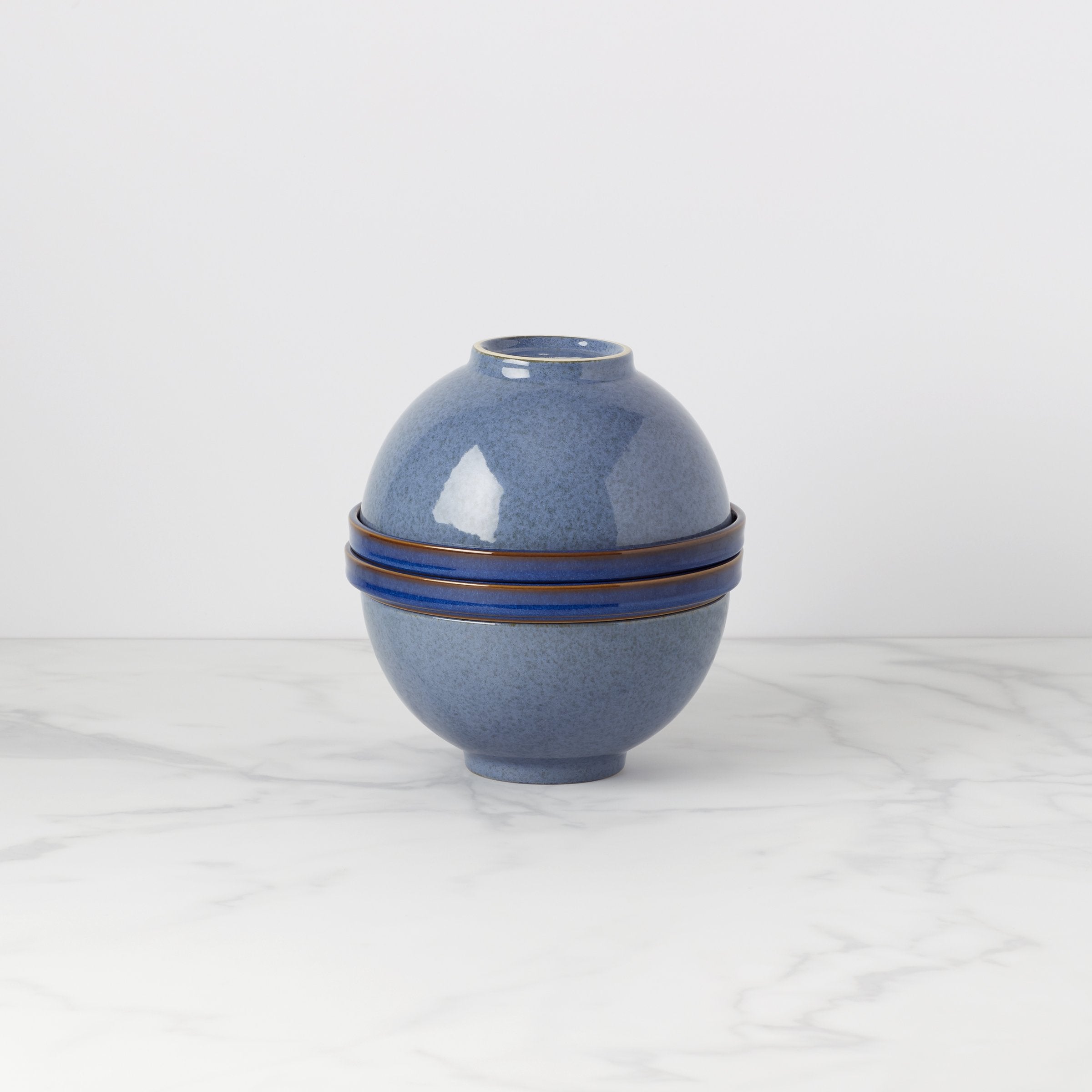 8-Piece Nesting Dinnerware Set for Everyday Dining | Luna Blue