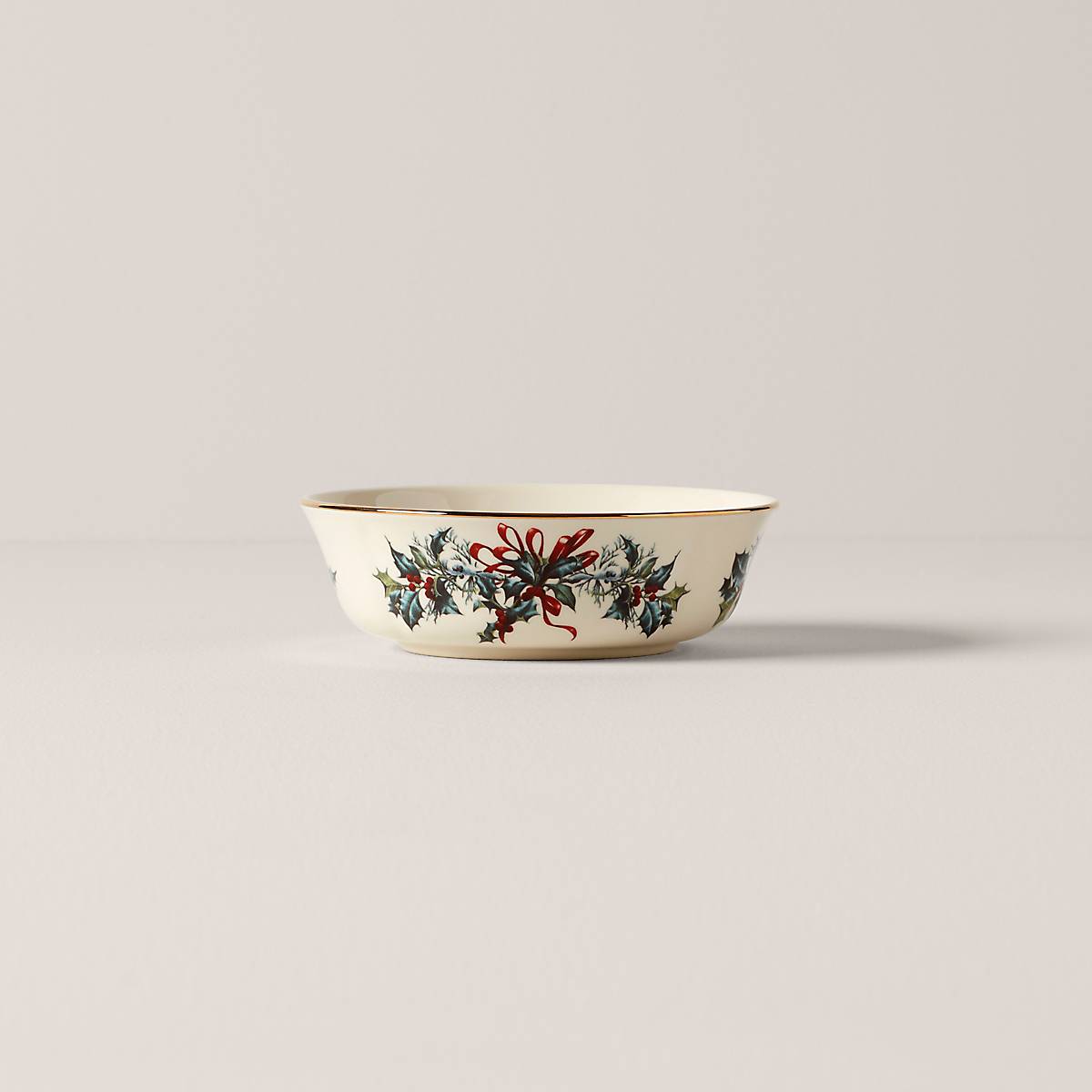 Porcelain Holiday Bowl with 24k Gold Accents | Winter Greetings Collection