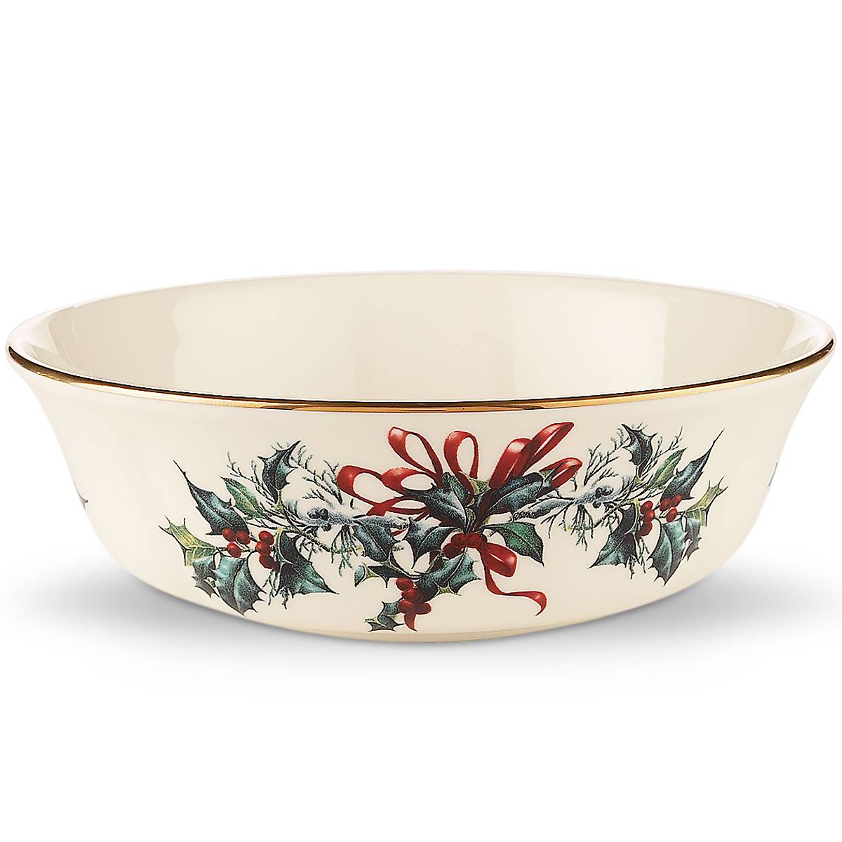Porcelain Holiday Bowl with 24k Gold Accents | Winter Greetings Collection