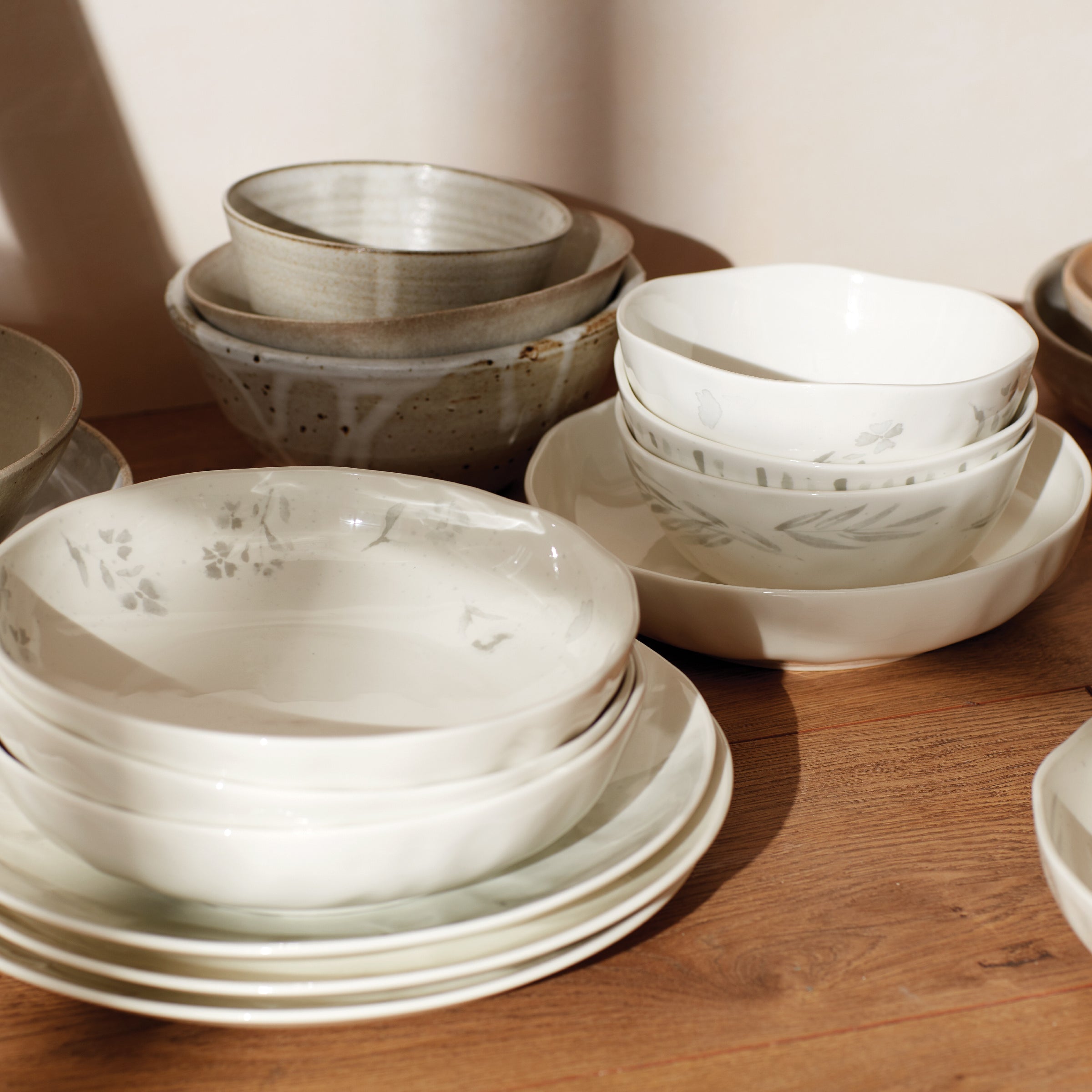 Porcelain Serving Bowls Set of 4 - Oyster Bay All-Purpose Bowls