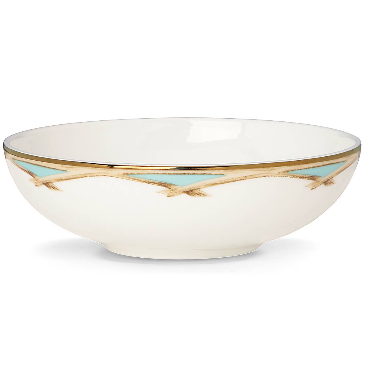 British Colonial Bamboo Porcelain Fruit Bowl | Microwave & Dishwasher Safe