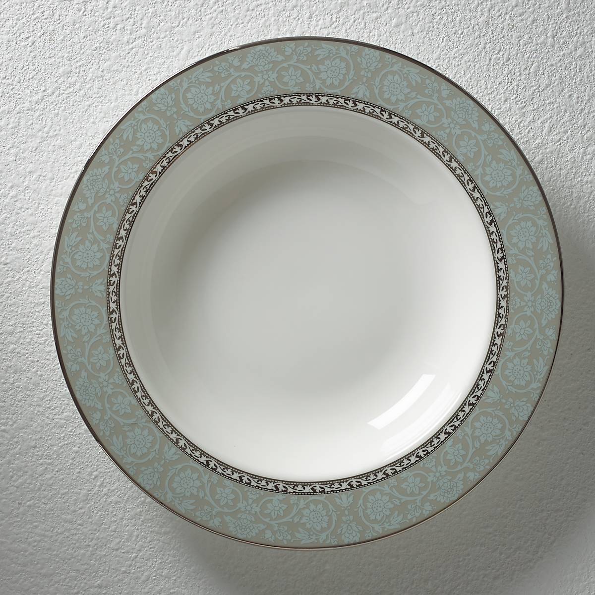 Platinum Trimmed Bone China Soup Bowl | Westmore