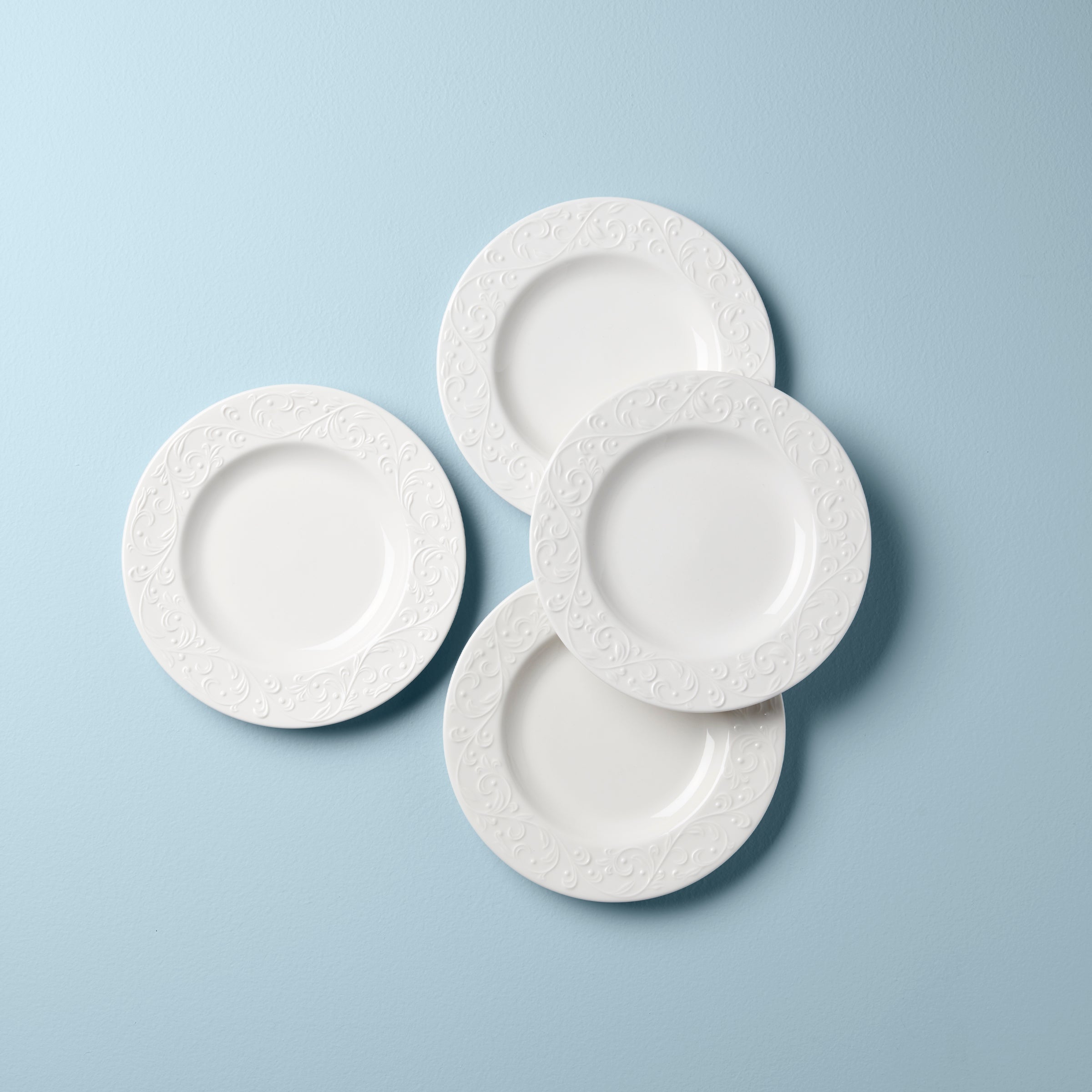 Pearlescent Porcelain Accent Plates - Set of 4 | Opal Innocence