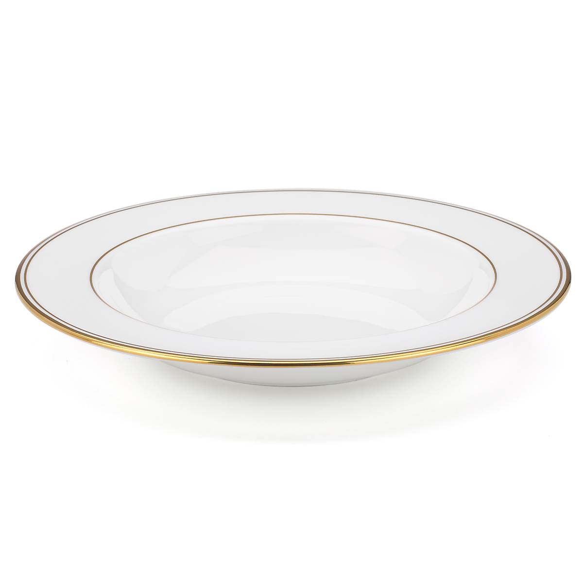 Porcelain Soup Bowl with 24K Gold Rim | Federal Gold