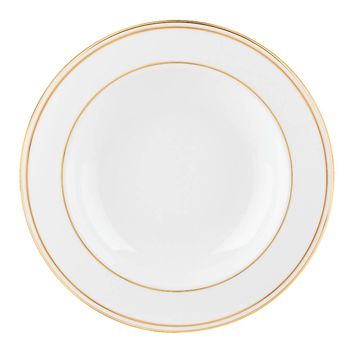 Porcelain Soup Bowl with 24K Gold Rim | Federal Gold