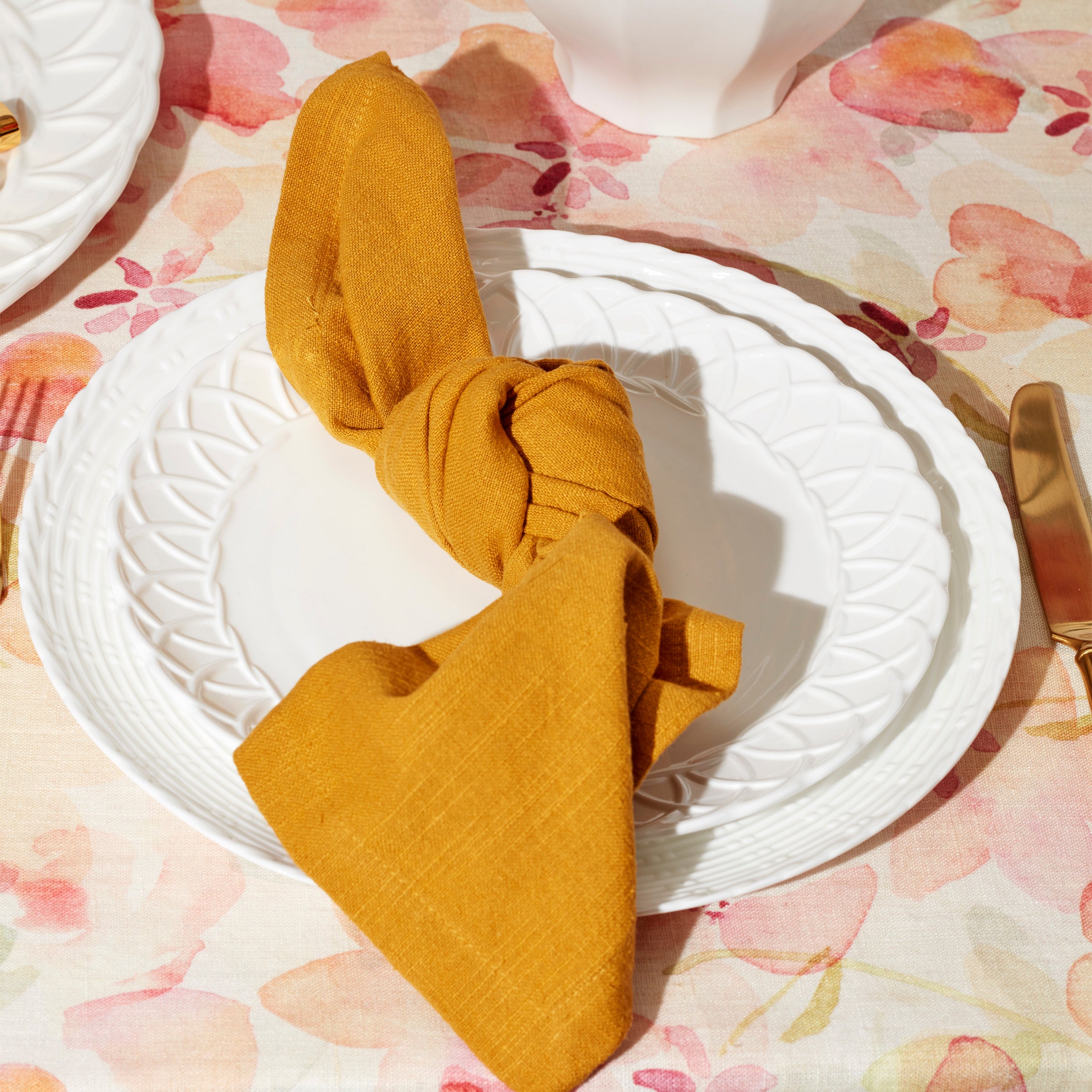 Wicker Texture Accent Plates - Set of 4 Bone China | Wicker Creek