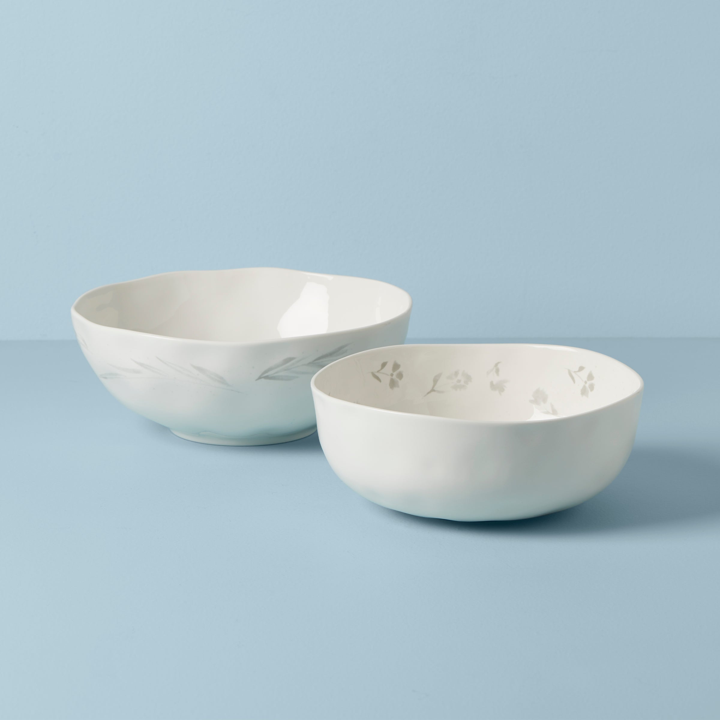 Porcelain Nesting Serving Bowls Set of 2 | Oyster Bay