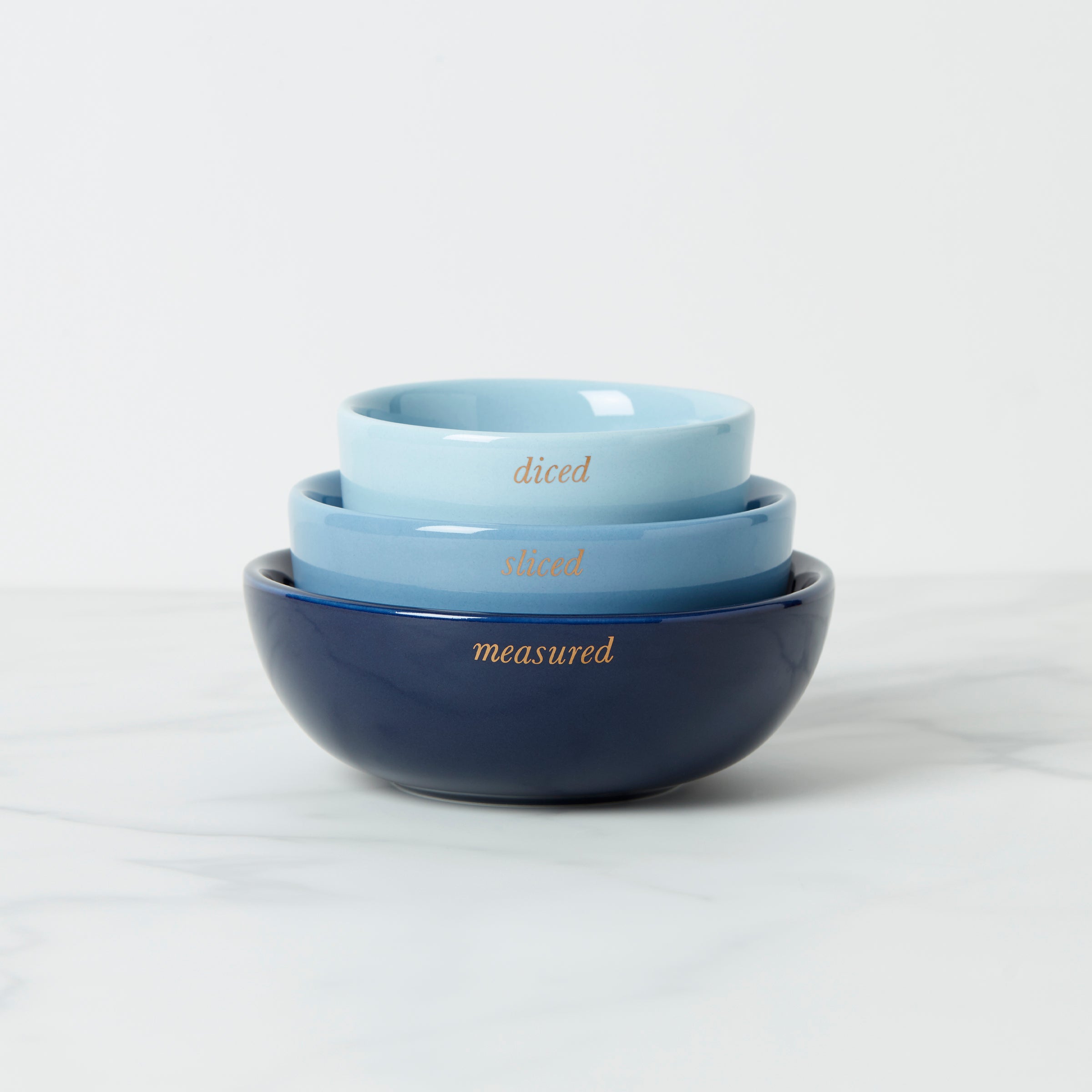 Blue Prep Bowls Set of 3 for Cooking & Baking | Kate Spade