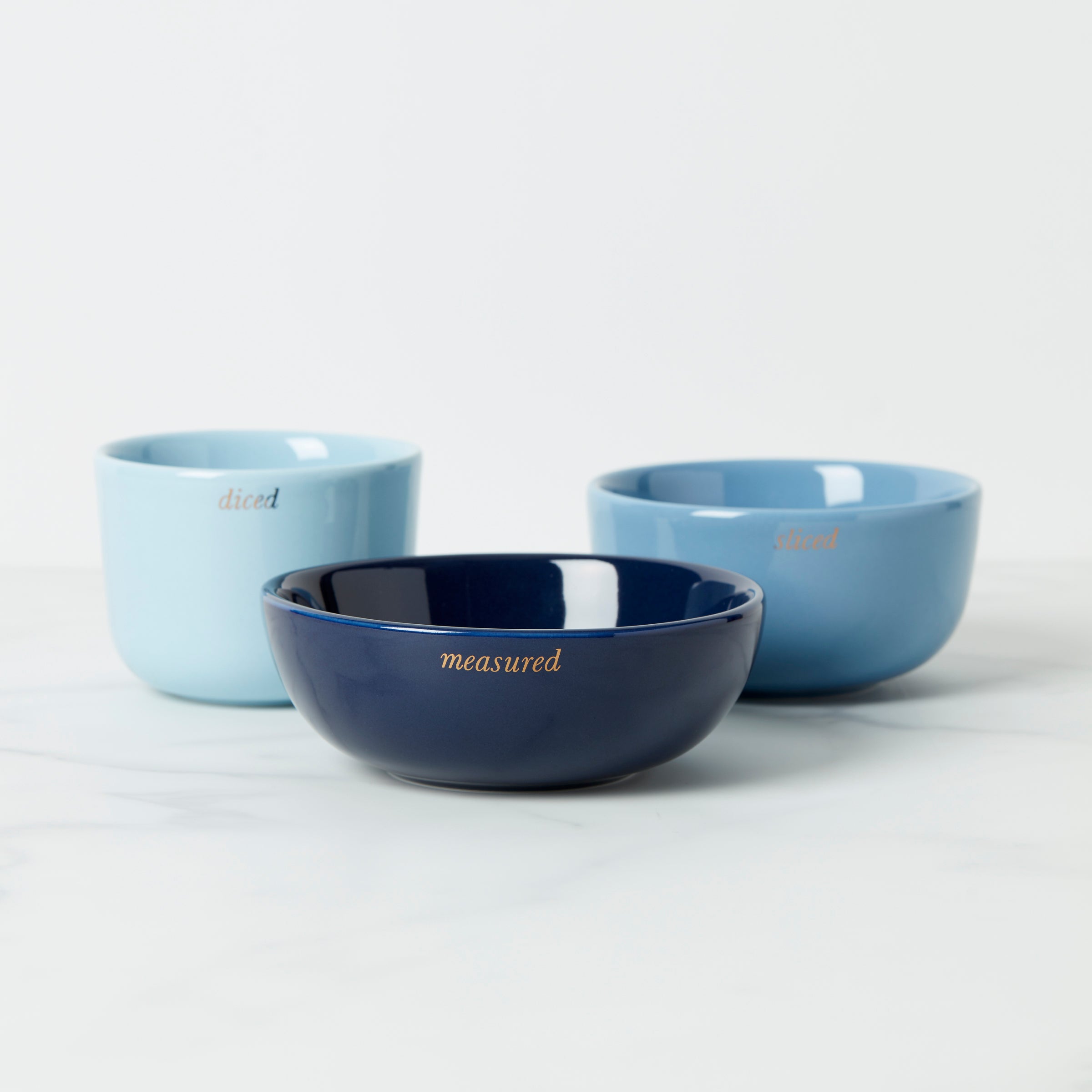 Blue Prep Bowls Set of 3 for Cooking & Baking | Kate Spade