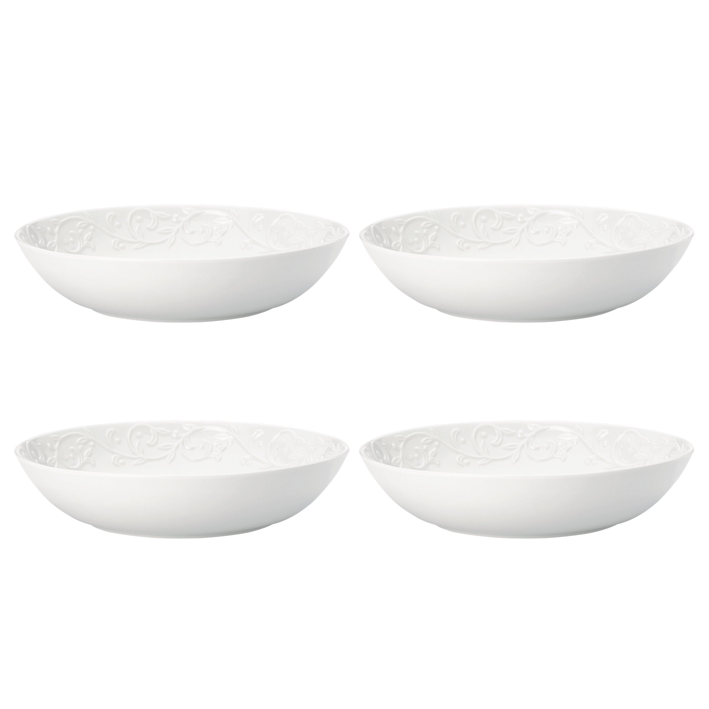 Handcrafted Opal Pasta Bowls Set of 4 | Microwave & Dishwasher Safe