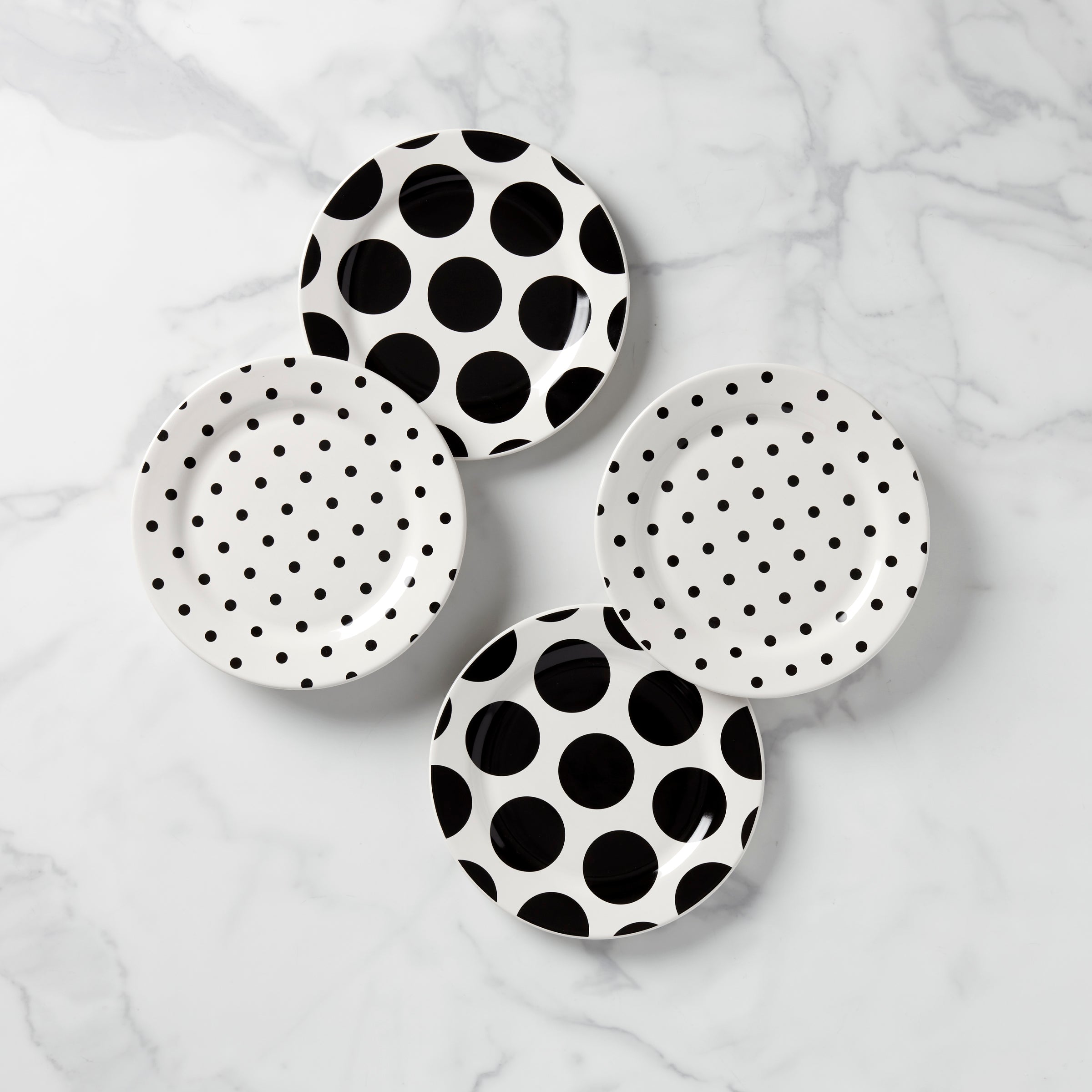 Polka Dot Accent Plates - Set of 4 | On The Dot