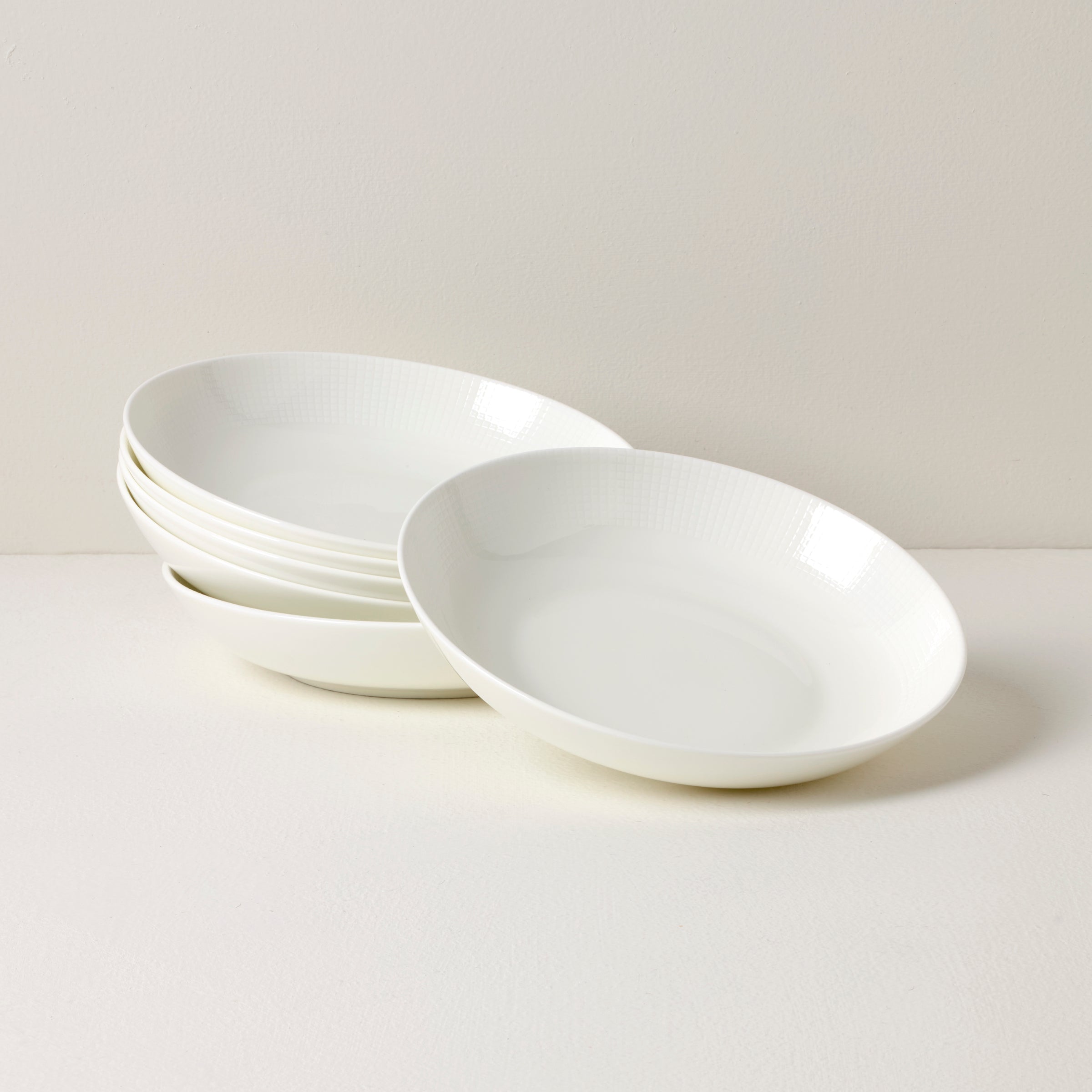 White Pasta Bowls Set of 6 for Elegant Dining | Tuscany Classics