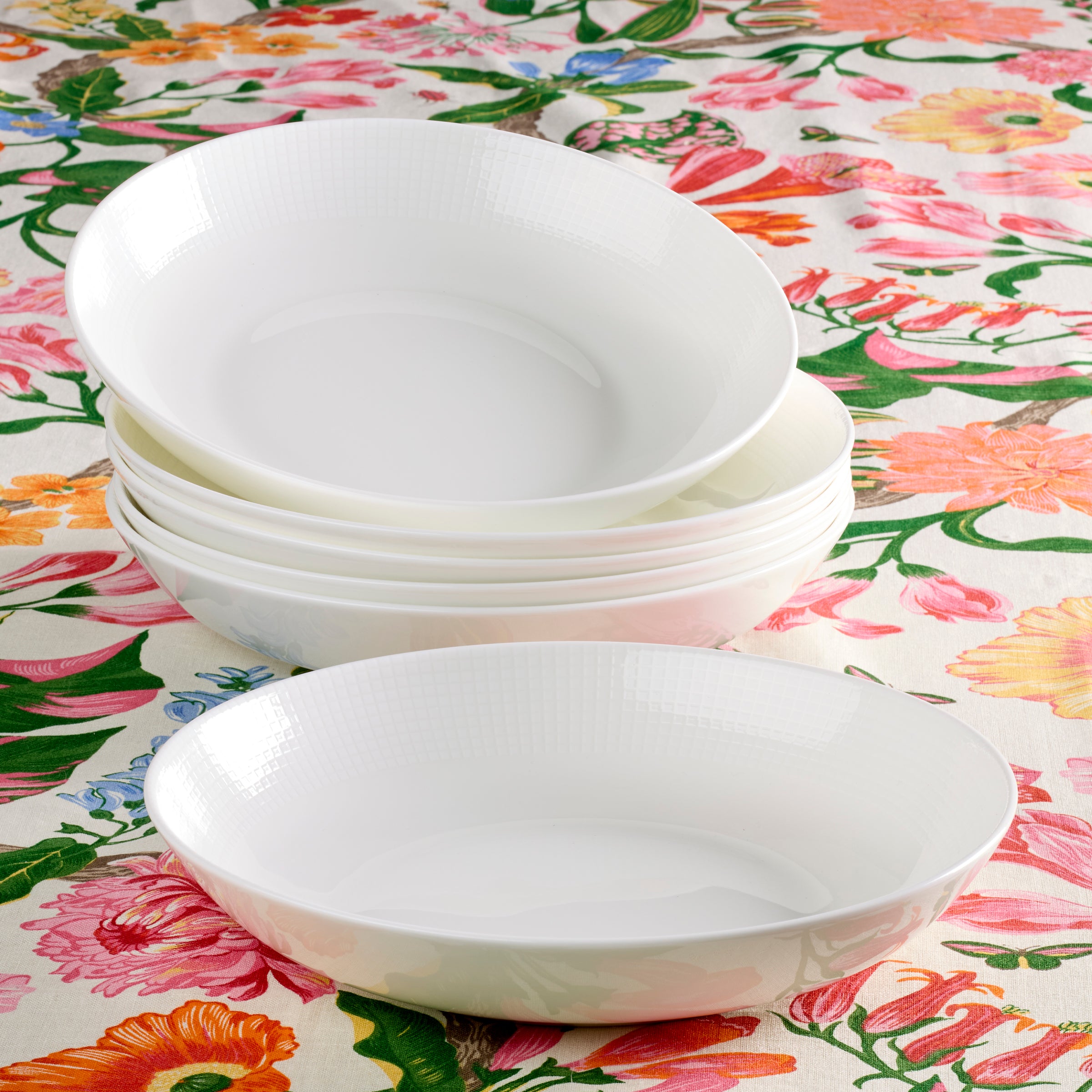 White Pasta Bowls Set of 6 for Elegant Dining | Tuscany Classics