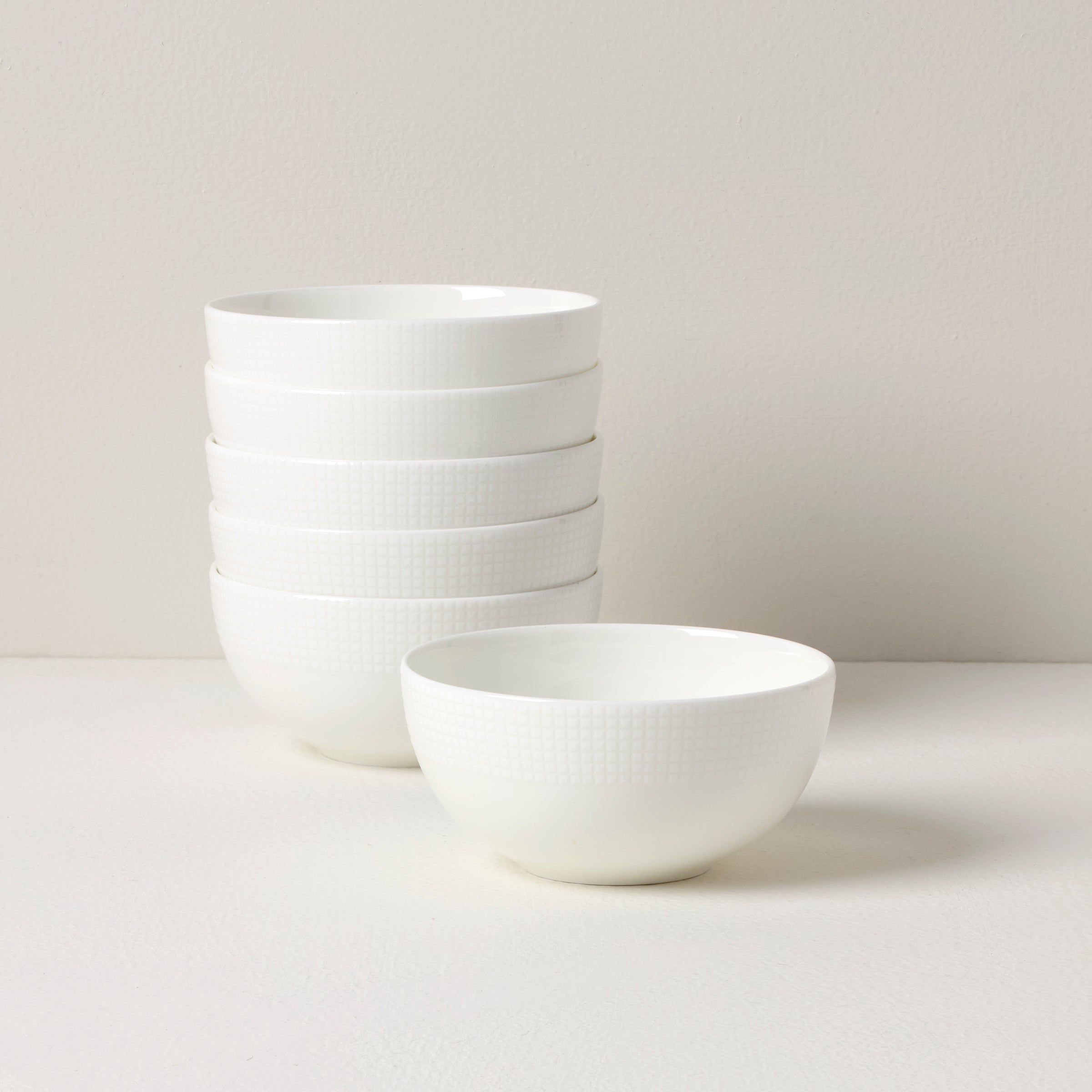 White Ceramic Fruit Bowls - Set of 6 for Elegant Dining | Tuscany Classics
