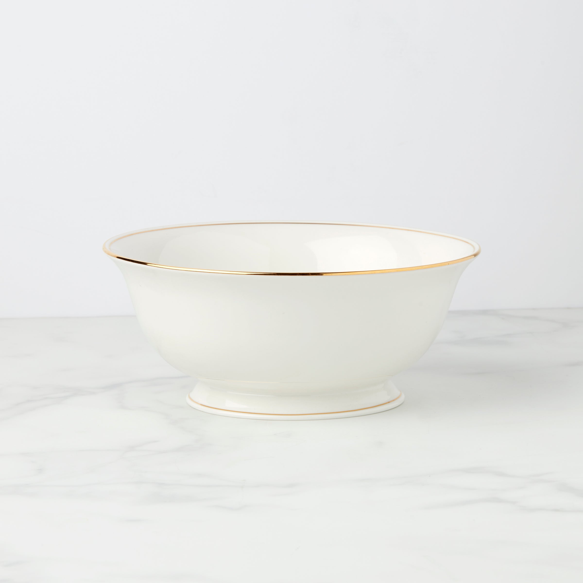 Large Porcelain Serving Bowl with 24K Gold Accents | Federal Gold Collection