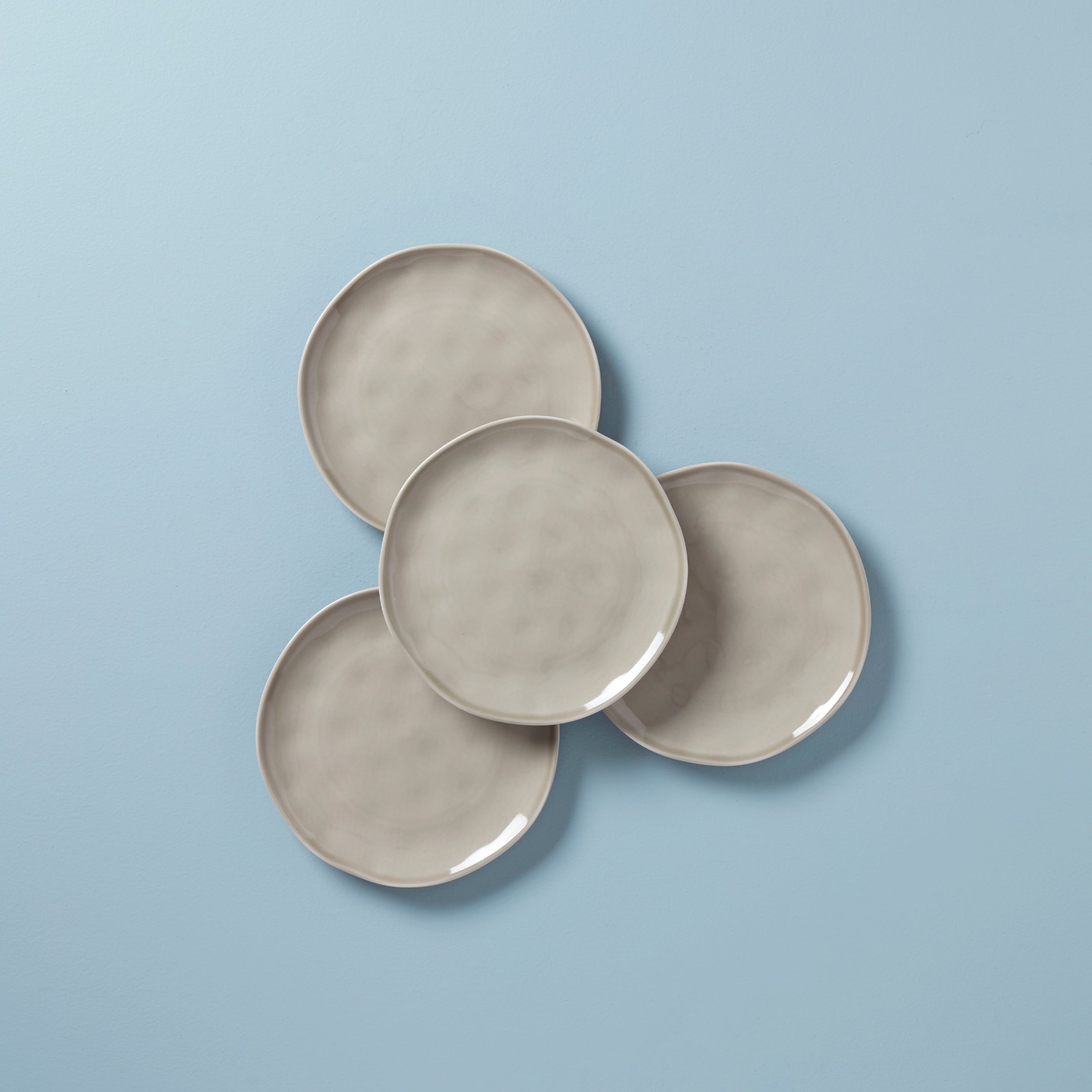 Grey Accent Plates Set of 4 - Dishwasher & Microwave Safe | Bay Colors