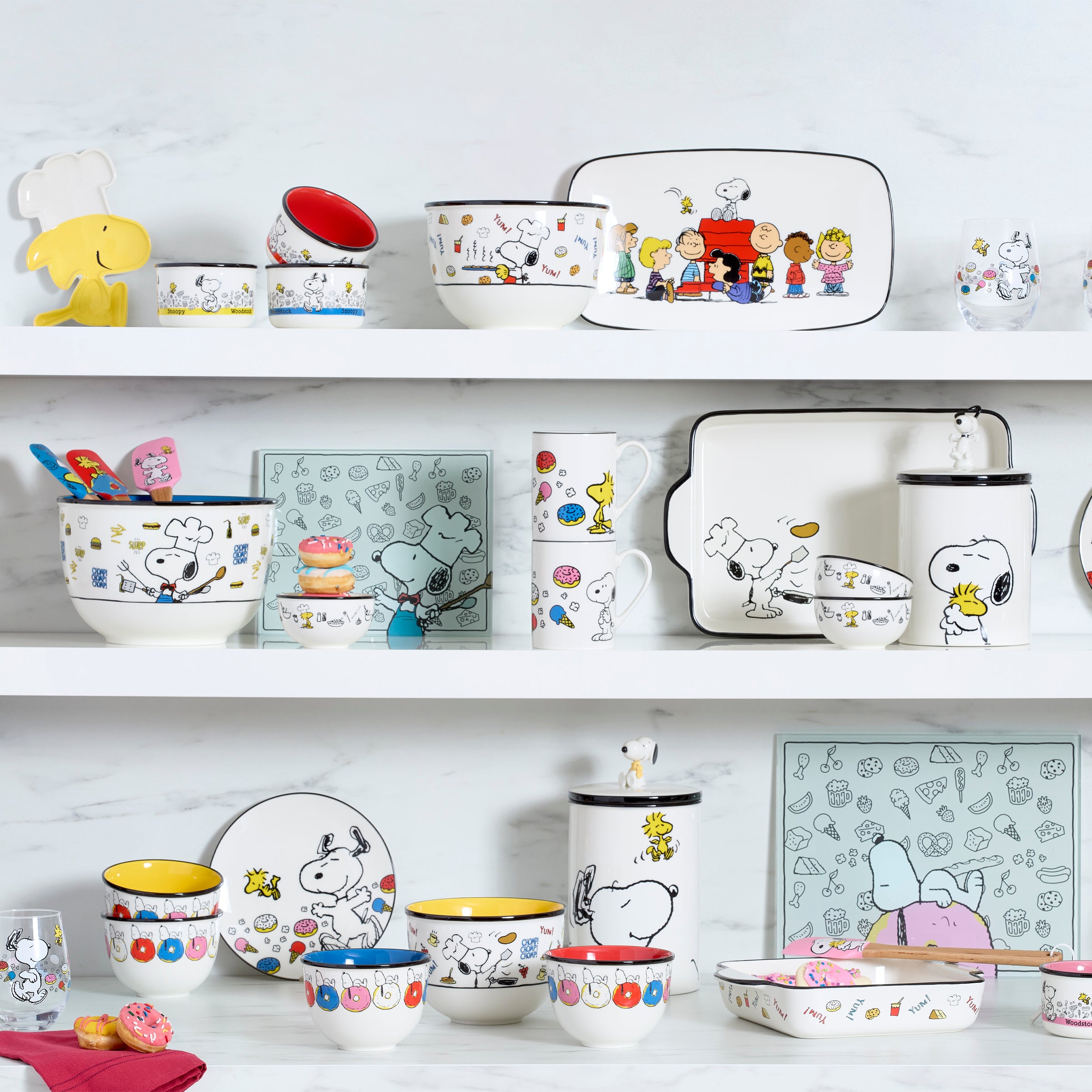 Chef Snoopy Dessert Bowls Set of 4 - Peanuts Kitchenware