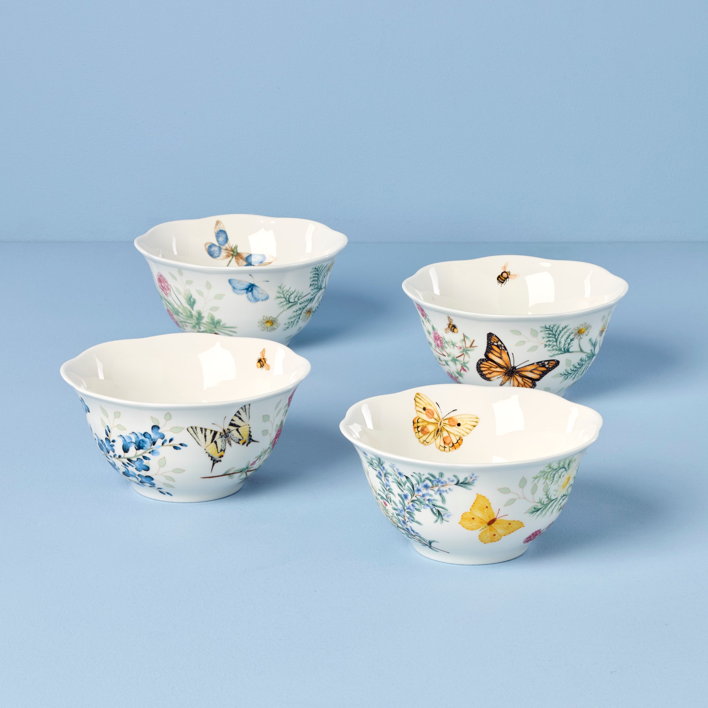 Herb-Inspired Rice Bowls Set of 4 | Butterfly Meadow