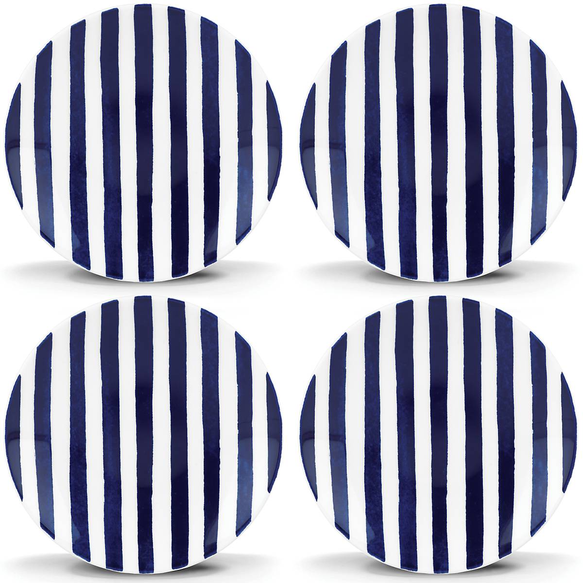 4-Piece Ceramic Tidbit Plate Set for Dining | Charlotte Street