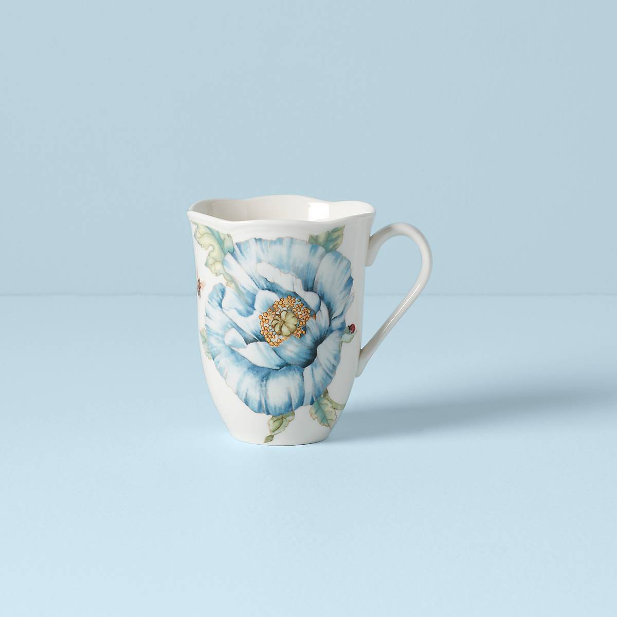 Blue Butterfly Meadow Ceramic Mug | Microwave & Dishwasher Safe