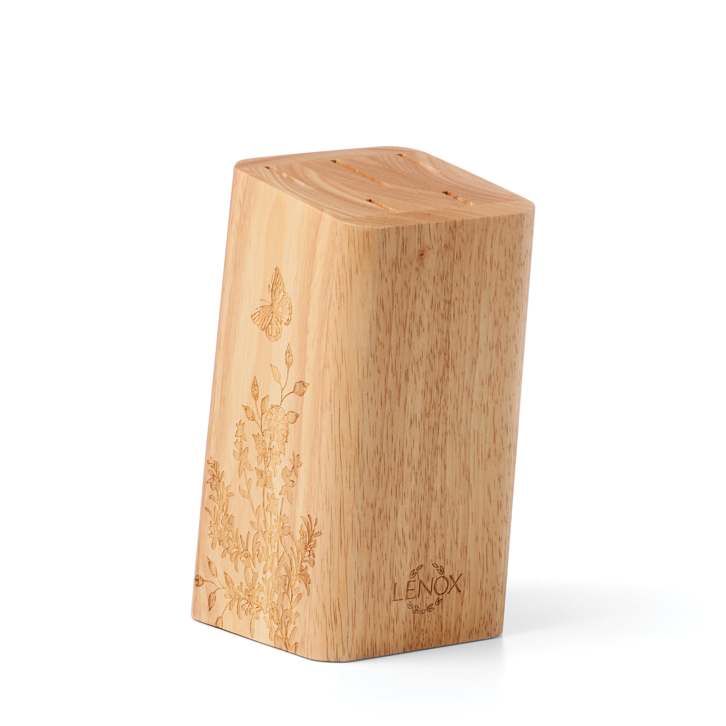 6-Piece Cutlery Block Set with Herbal Design | Butterfly Meadow