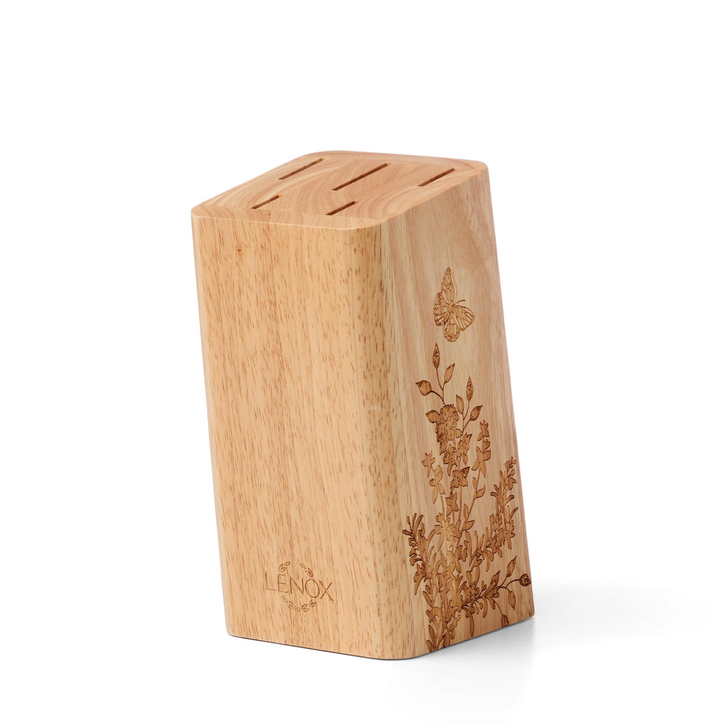 6-Piece Cutlery Block Set with Herbal Design | Butterfly Meadow