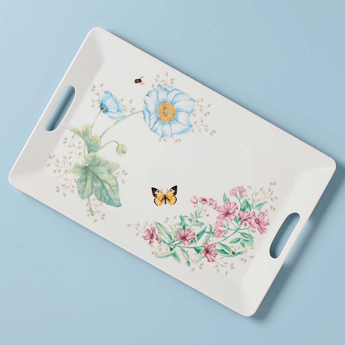 Butterfly Meadow Melamine Serving Tray | Shatterproof & Dishwasher-Safe