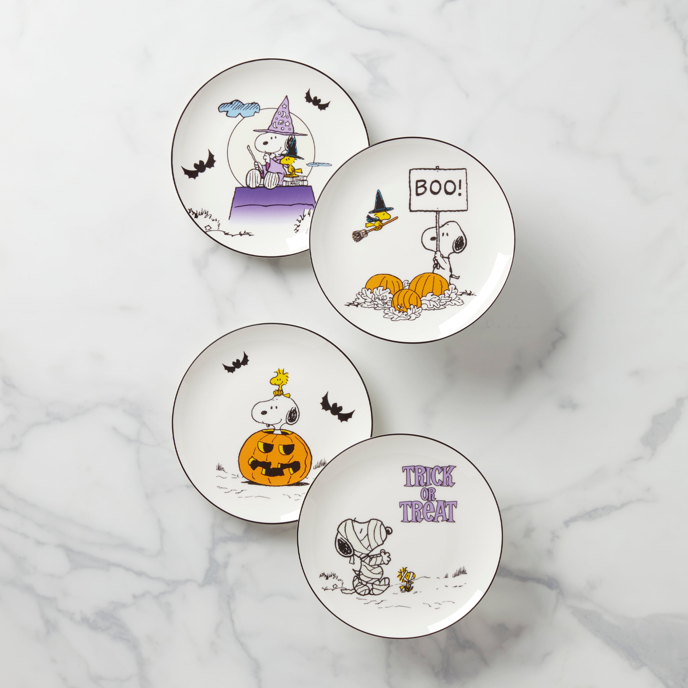 Halloween Pumpkin Accent Plates - Set of 4 | Peanuts Collection