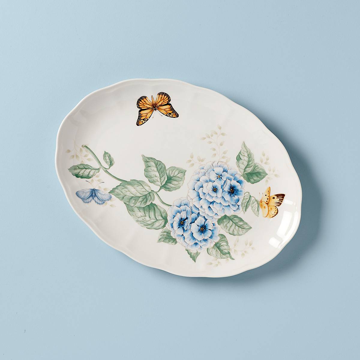 Butterfly Meadow Oval Serving Platter | Dishwasher & Microwave Safe Ceramic