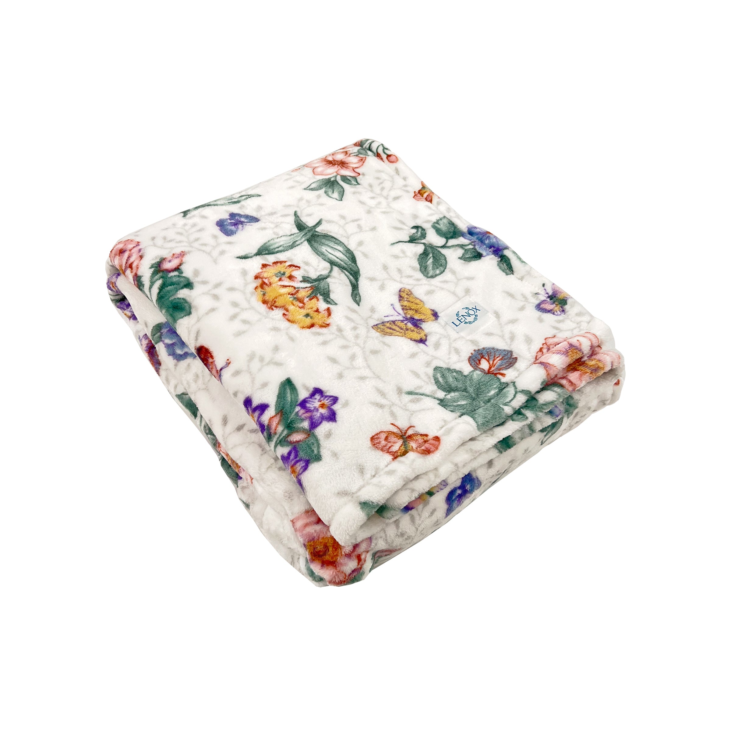 Butterfly Meadow Throw Blanket with Floral & Insect Design | Cozy Home Decor