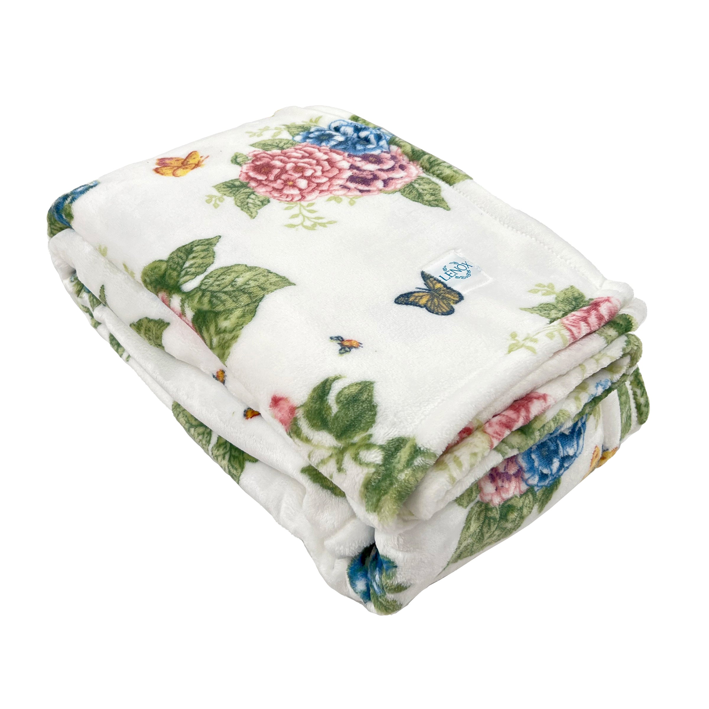 Butterfly Meadow Hydrangea Throw Blanket for Cozy Comfort | Floral Design