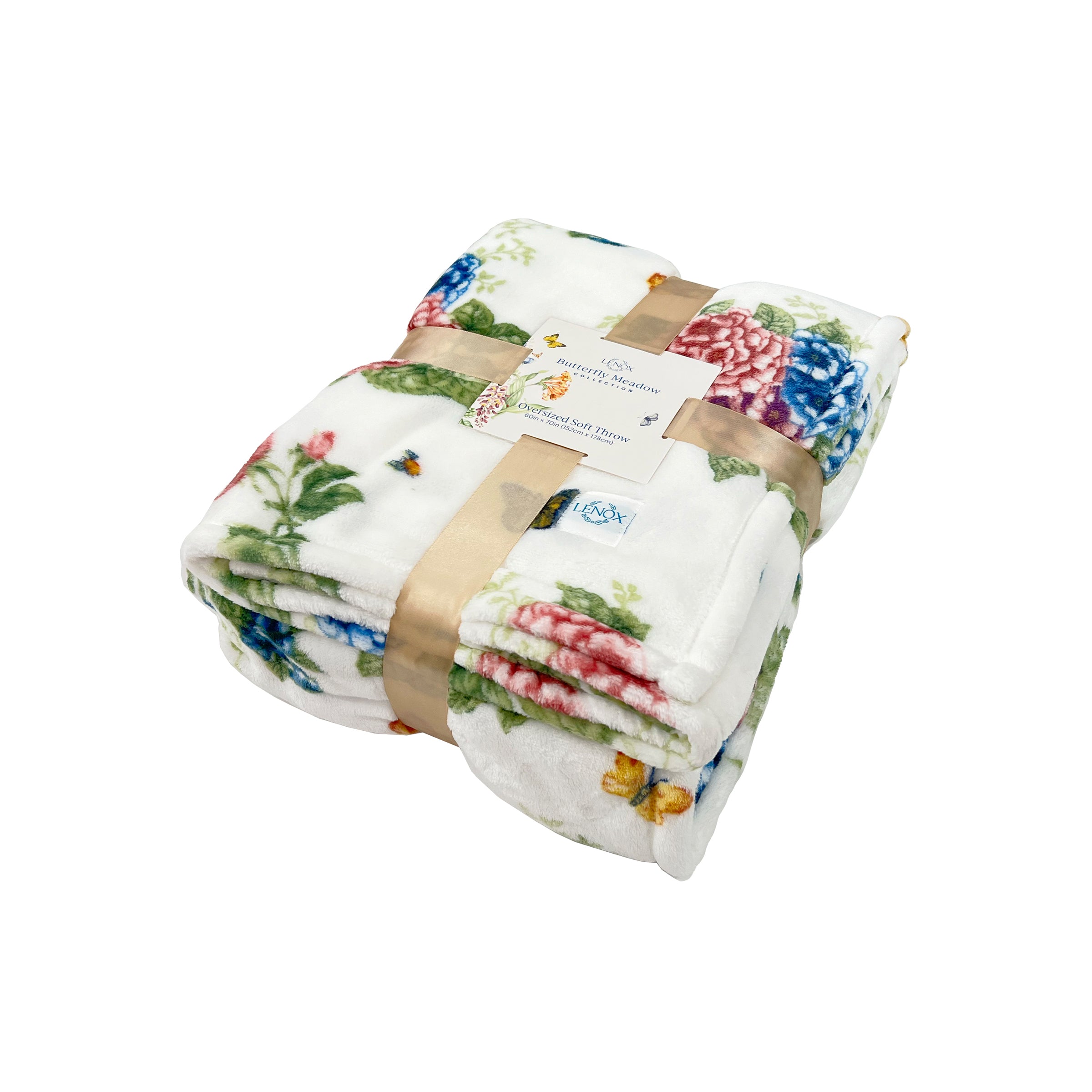 Butterfly Meadow Hydrangea Throw Blanket for Cozy Comfort | Floral Design