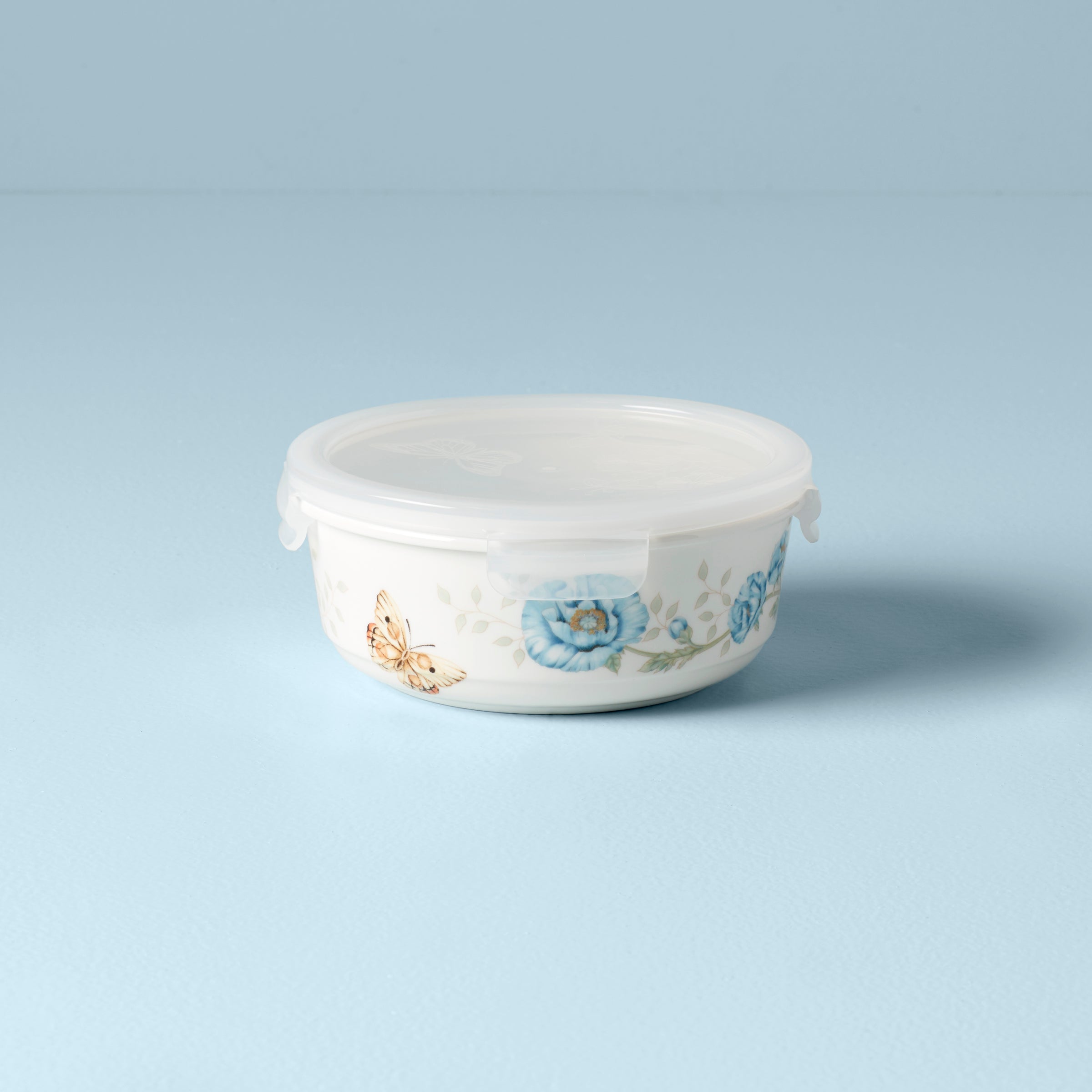 Ceramic Serve & Store Container with Snap-Seal Lid | Butterfly Meadow