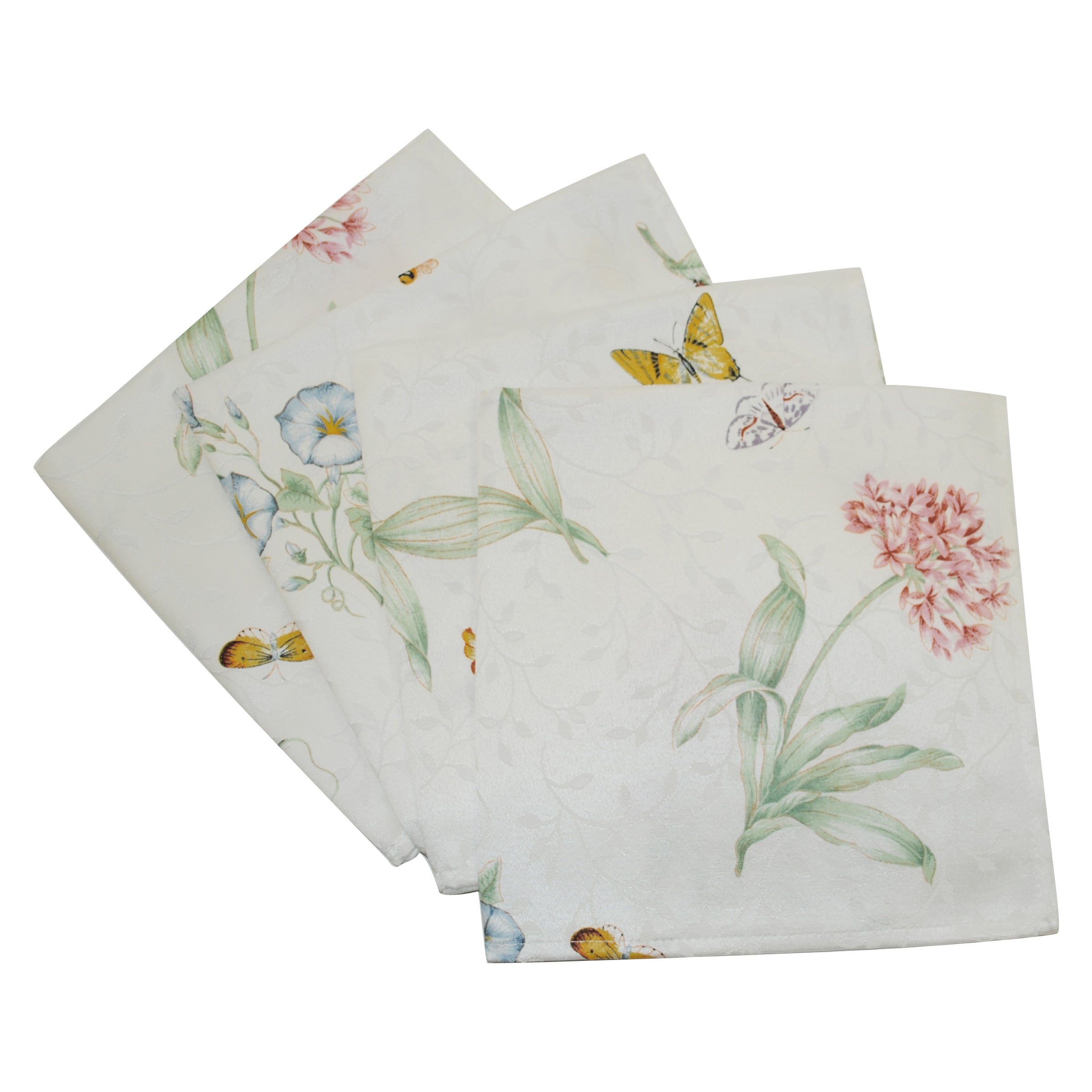 Floral Butterfly Napkin Set with Dragonflies & Bees | Butterfly Meadow