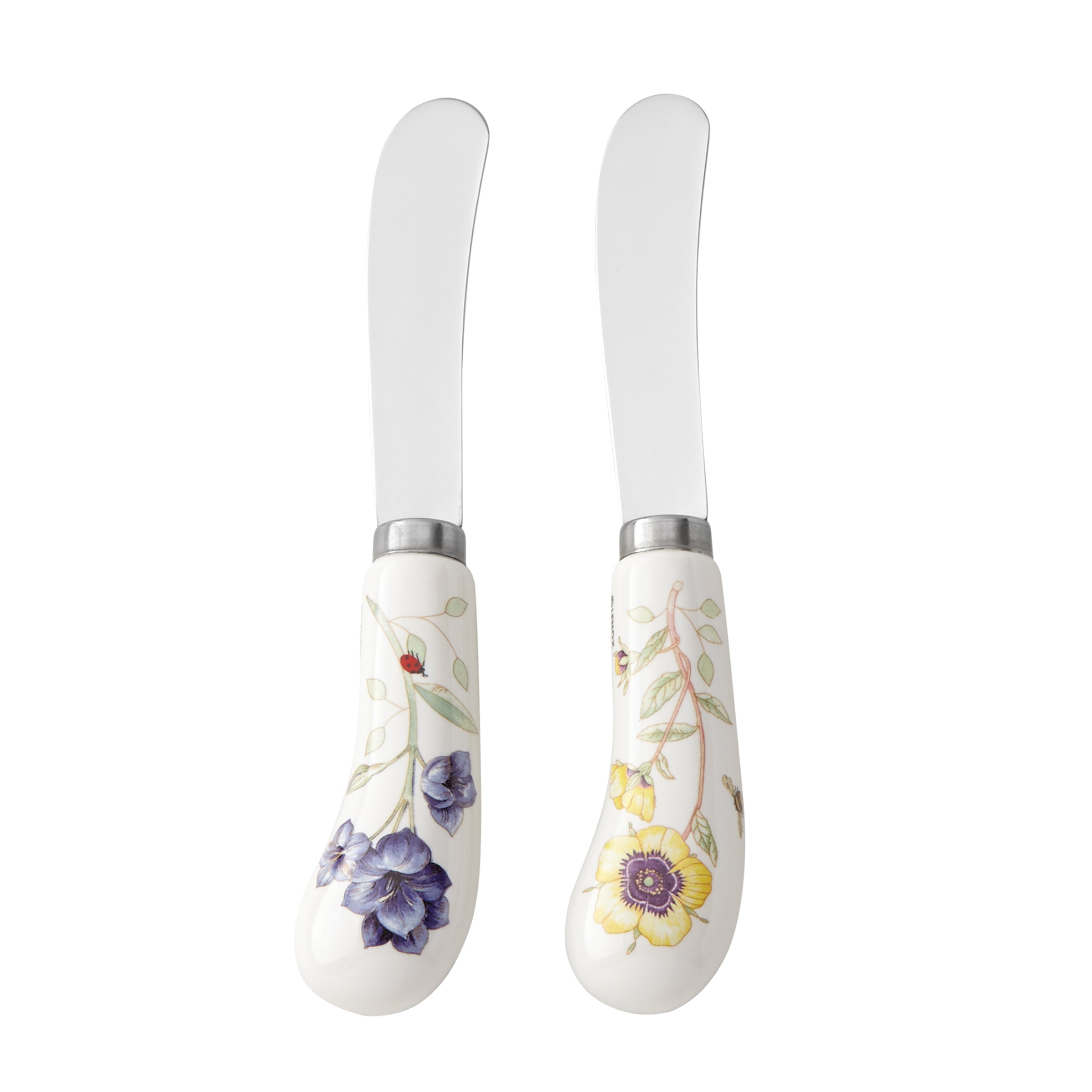 Ceramic & Stainless Steel Butter Knife Set - Butterfly Meadow 2-Piece