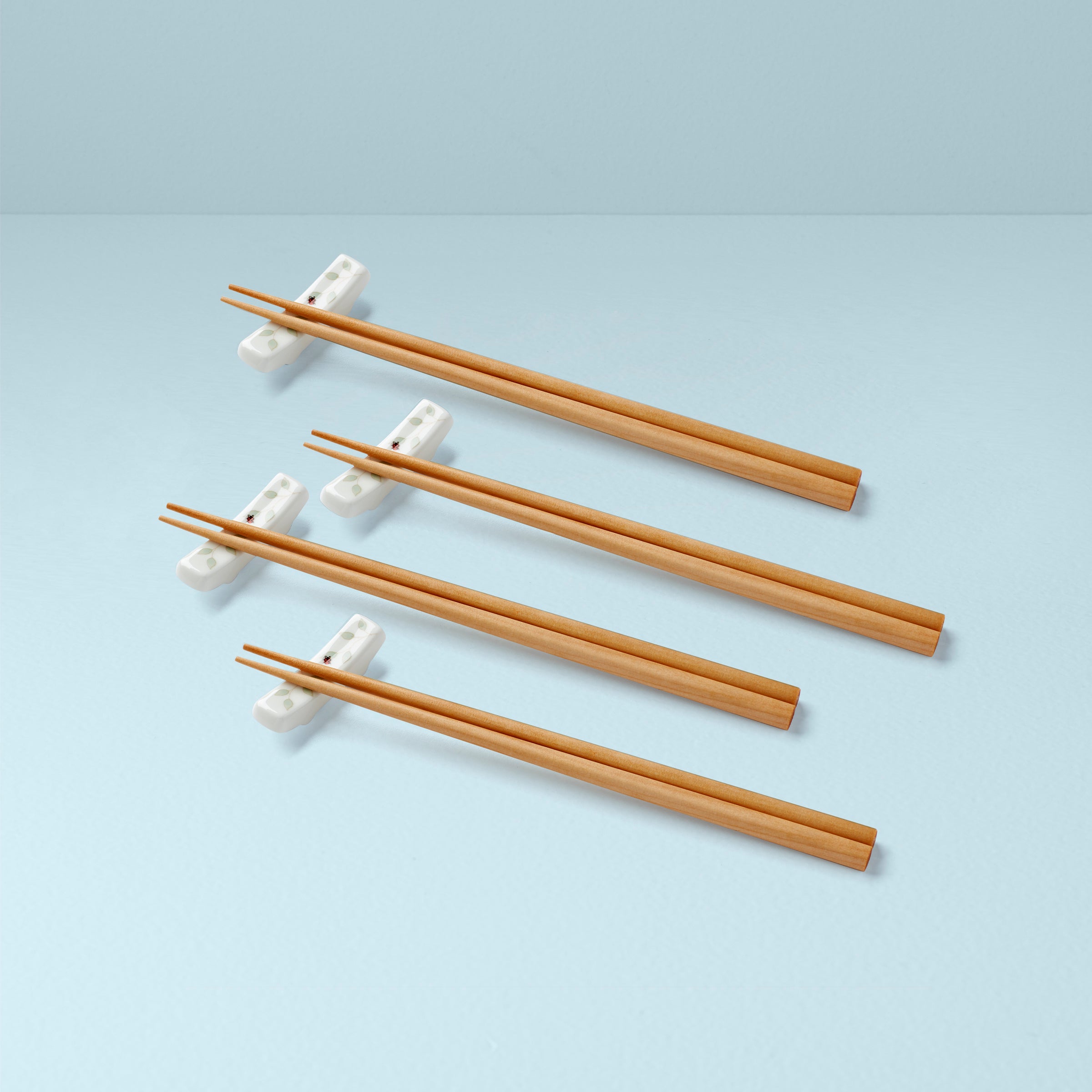 Wooden Chopsticks Set with Stands for Asian Cuisine | Butterfly Meadow