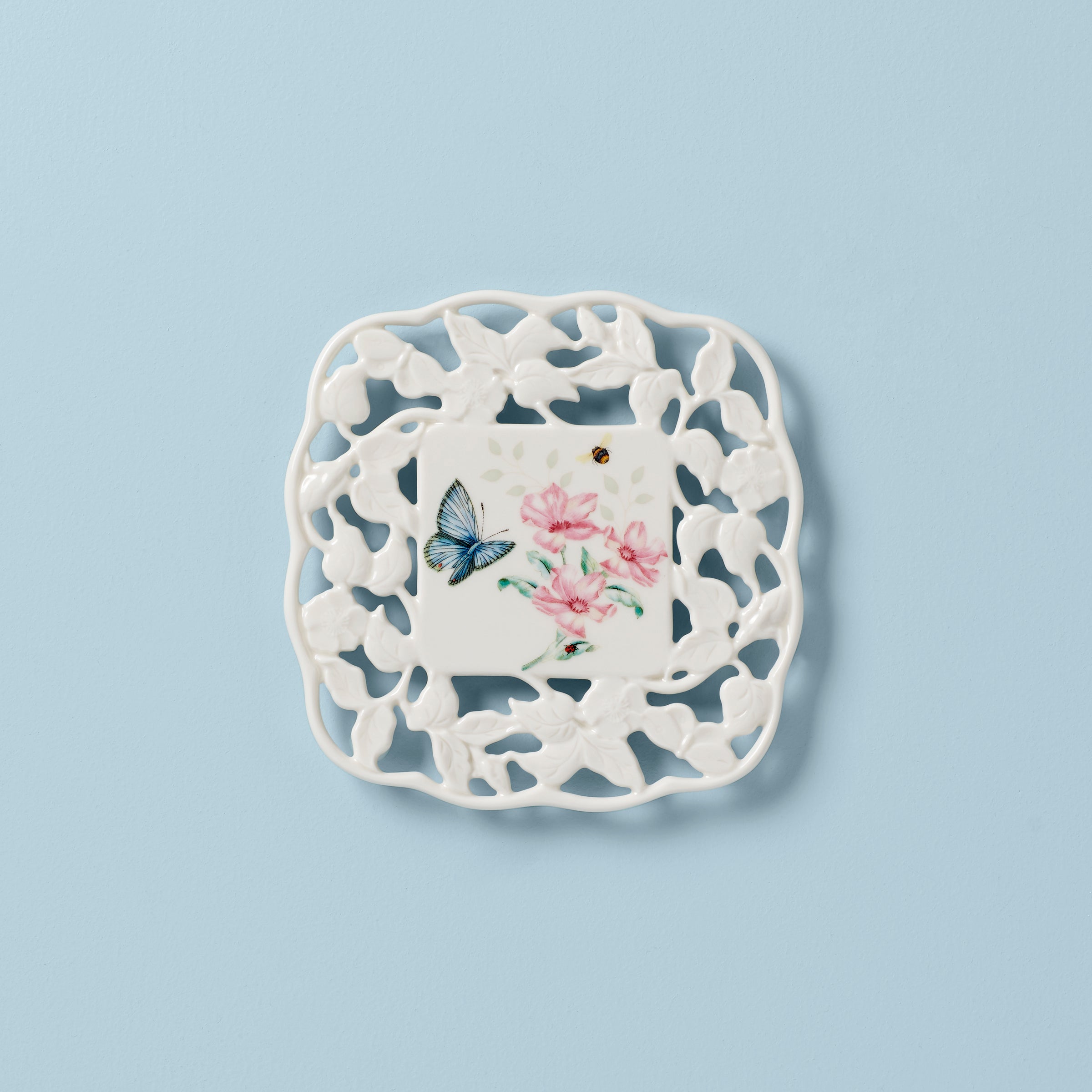 Butterfly Meadow Trivet with Pierced Details | Heat-Resistant & Dishwasher-Safe
