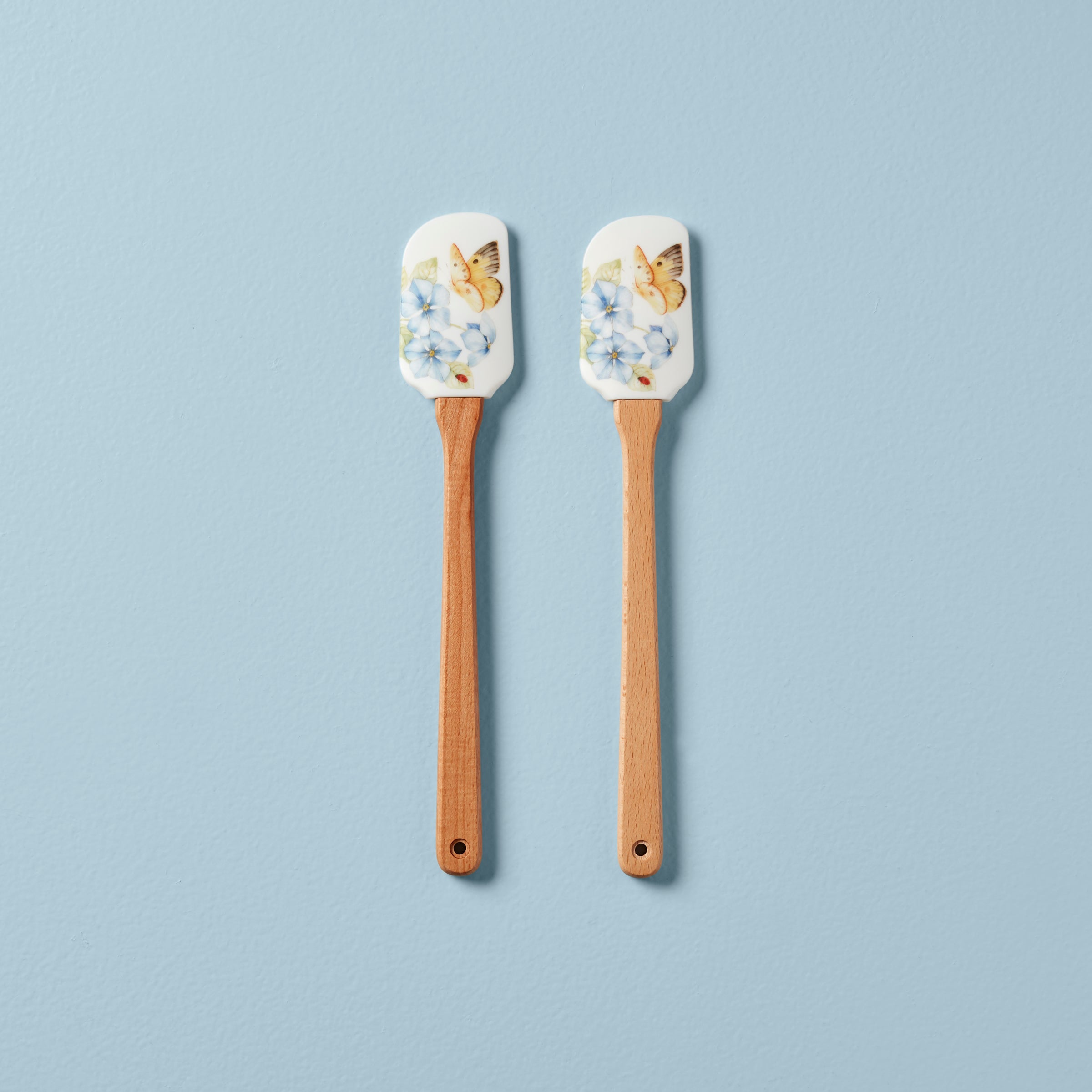 Beech Wood Spatula Set for Mixing | Butterfly Meadow 2-Piece