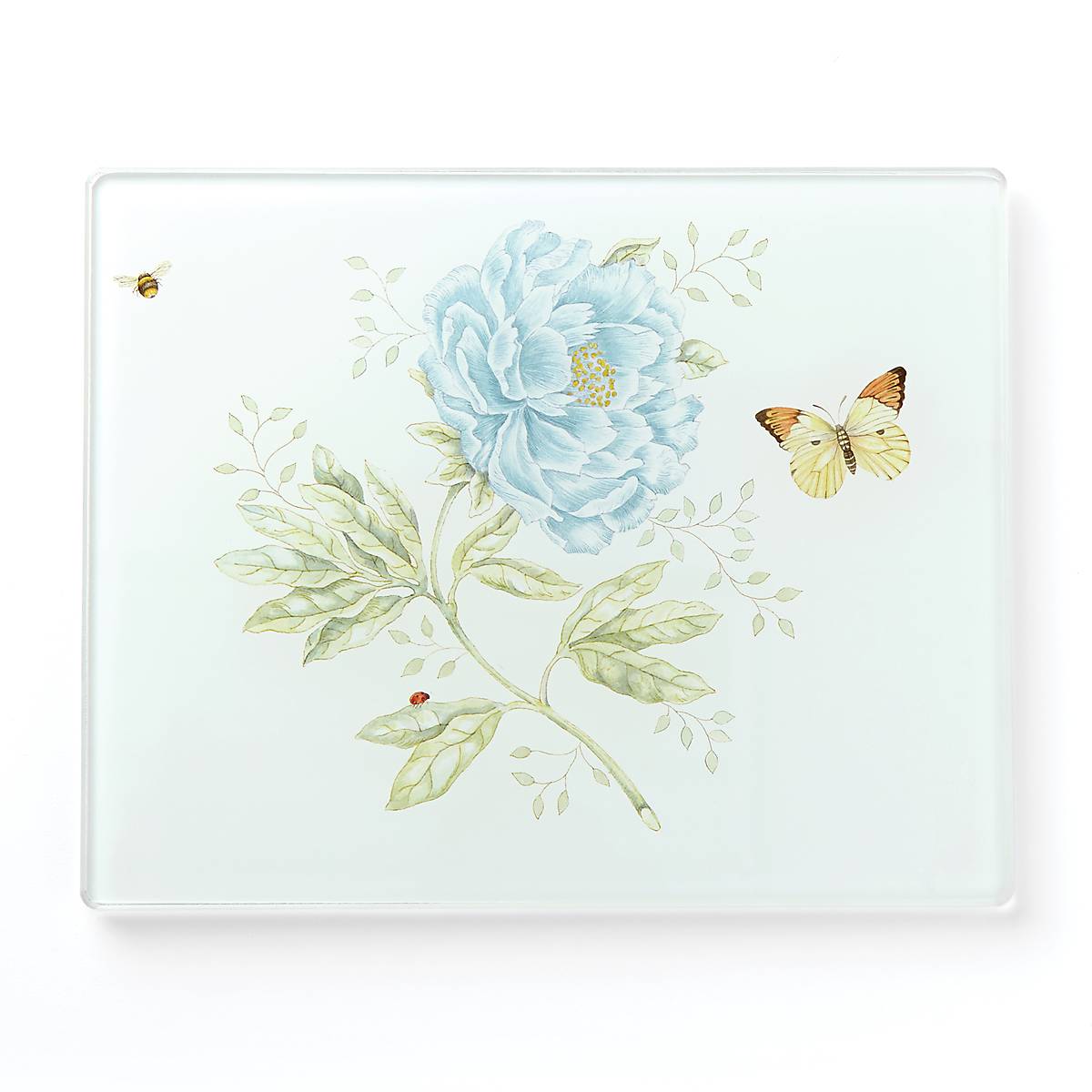 Butterfly Meadow Glass Cutting Board - Small, Durable & Hand Wash Only