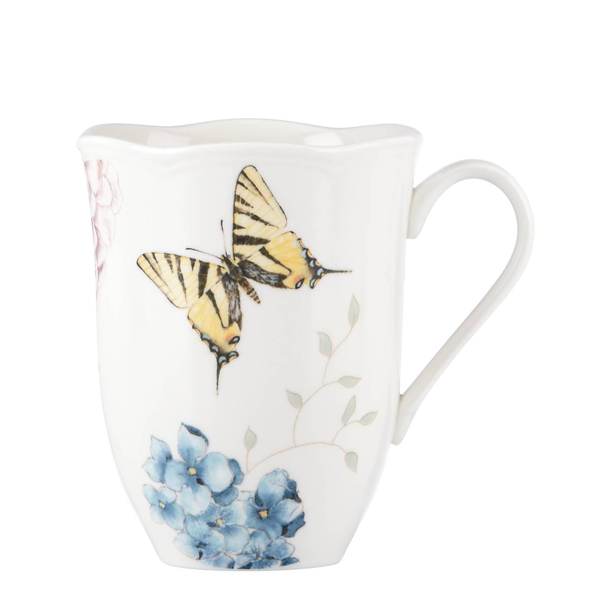 Hydrangea & Butterfly Ceramic Mug | Butterfly Meadow
