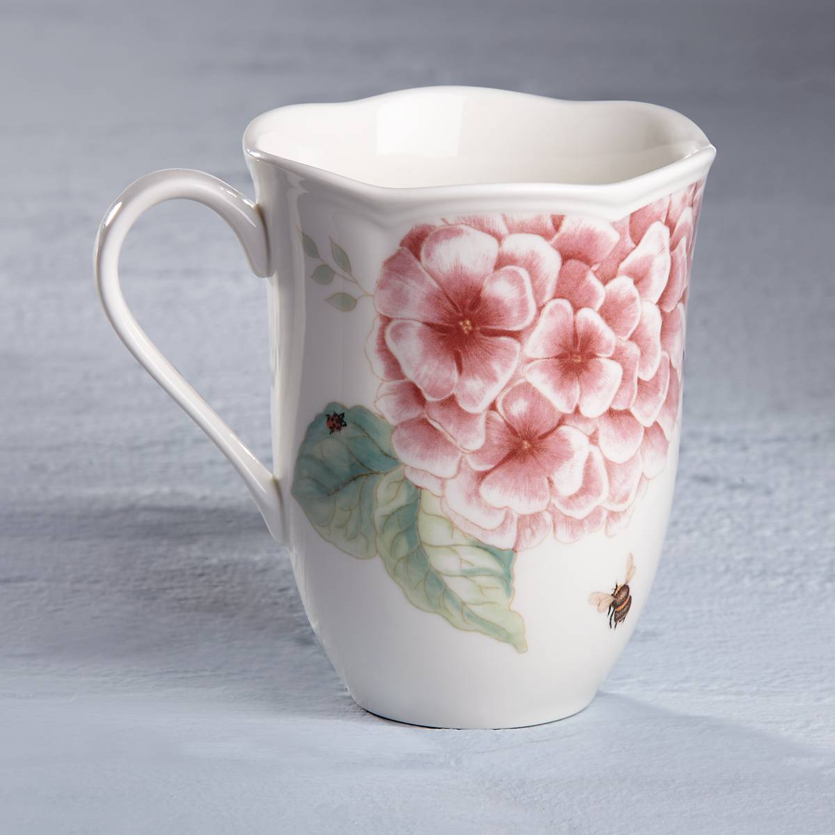 Hydrangea & Butterfly Ceramic Mug | Butterfly Meadow